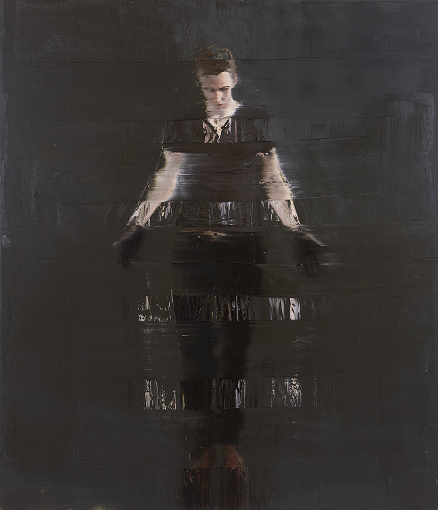   Black Hands II , 2017 Oil on canvas, 210 x 180 cm Private collection 