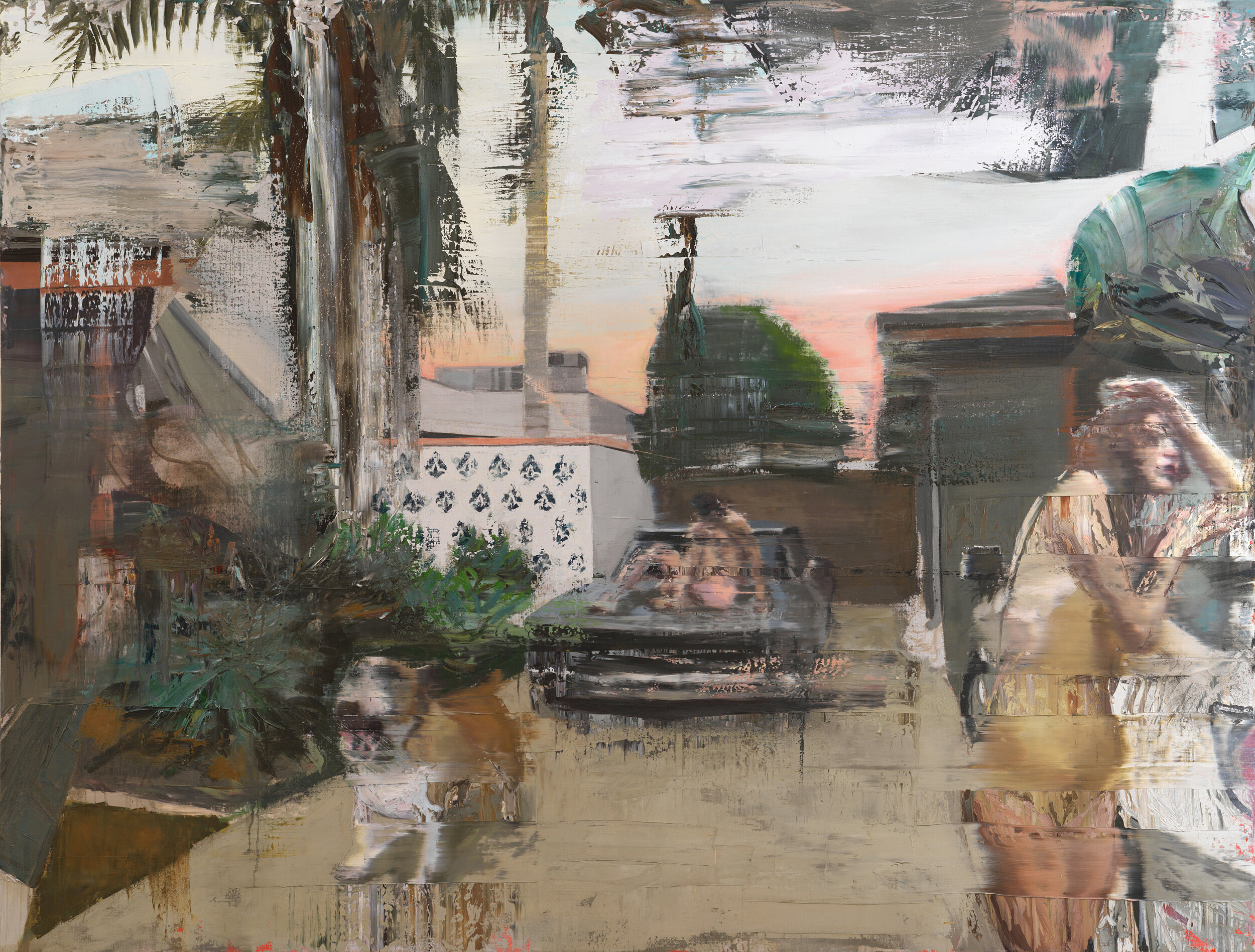   Winston in Venice Beach,  2021                                                                                    Oil on canvas, 190 x 250 cm                                                                                             Private collec