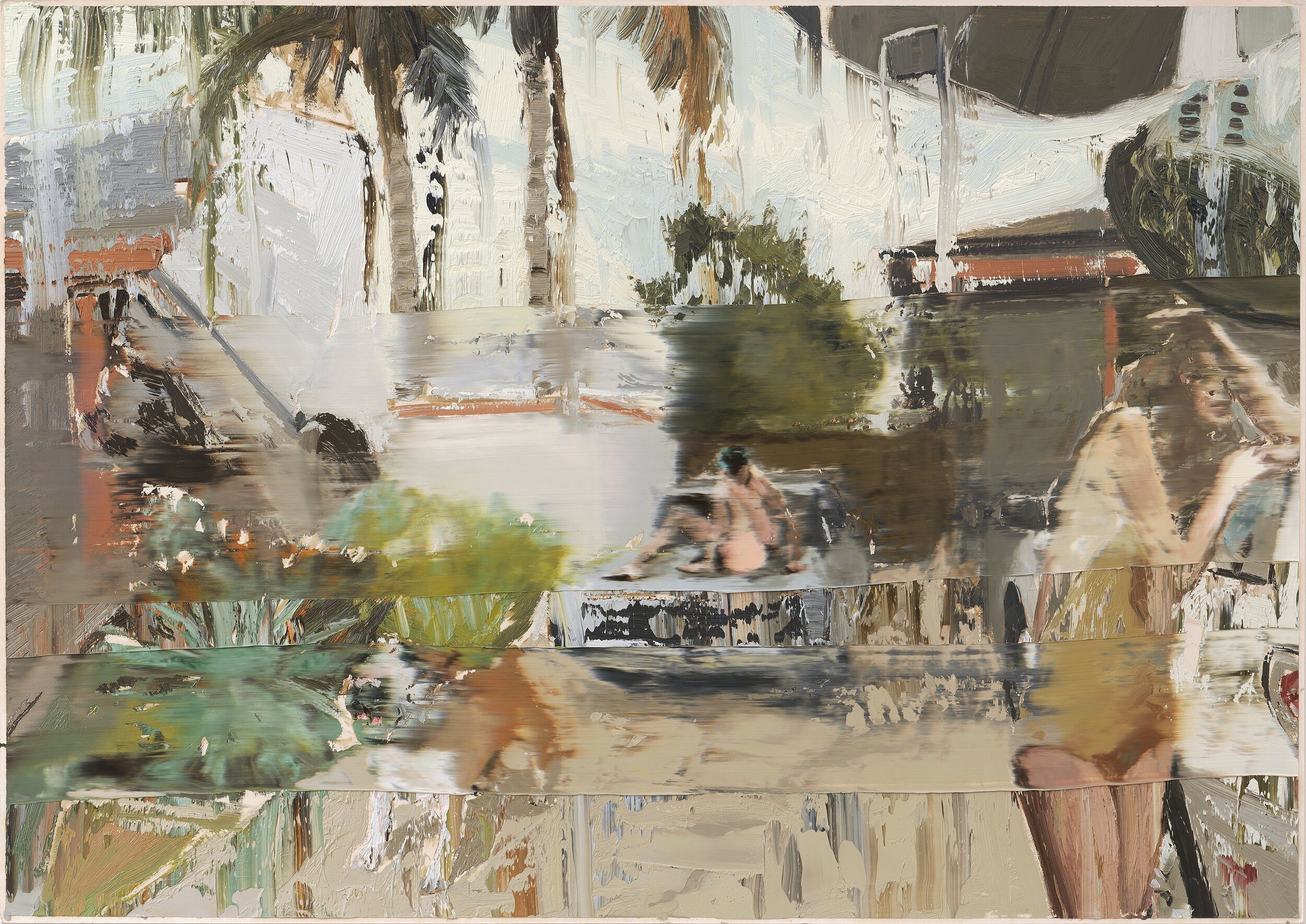  Study after Winston in Venice Beach,  2021                                                                                                              Oil on cardboard, 59 x 83.5 cm                                                                  