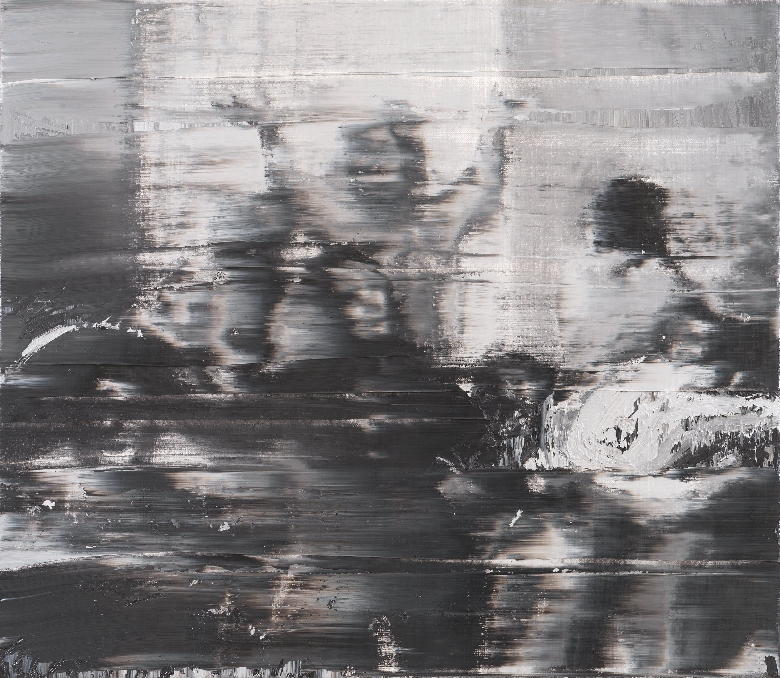   Goya's Fire XI , 2020, Study after Francisco                                                    de Goya`s Madhouse                                                                                            Oil on canvas, 70 x 80 cm 