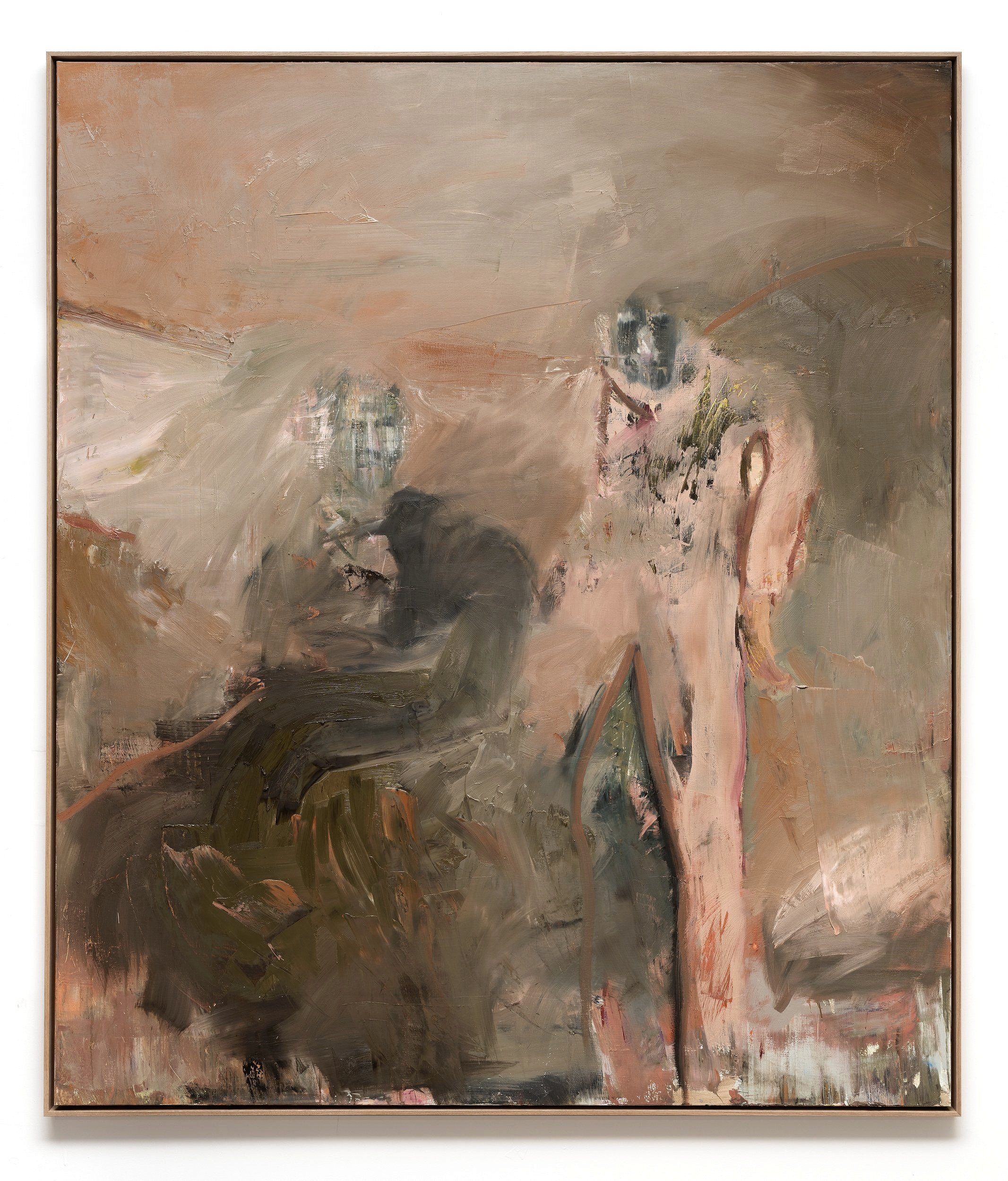   Zwei Gestalten #I,  20230                                                                                      Oil on canvas, 210 × 180 cm 