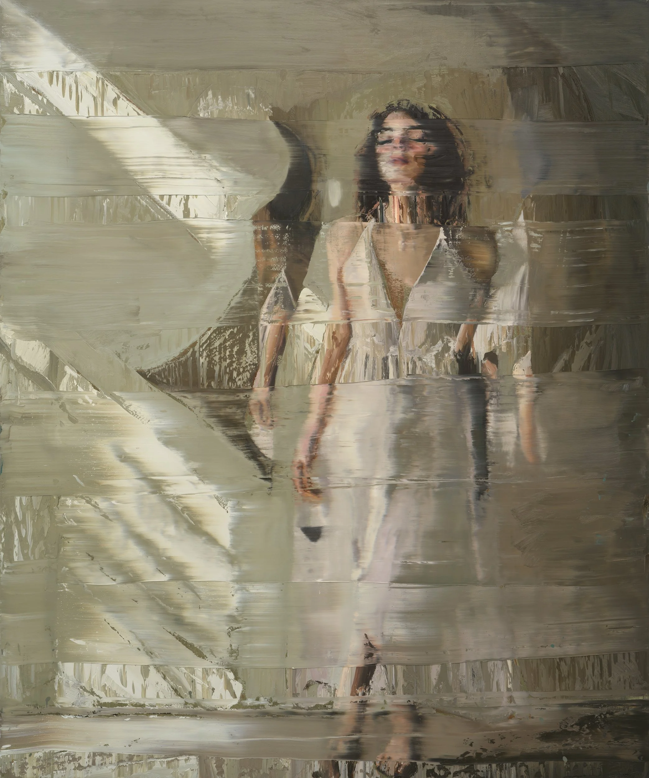  Shattered Light, 2025                                                                                     Oil on canvas, 180 x 150 cm 