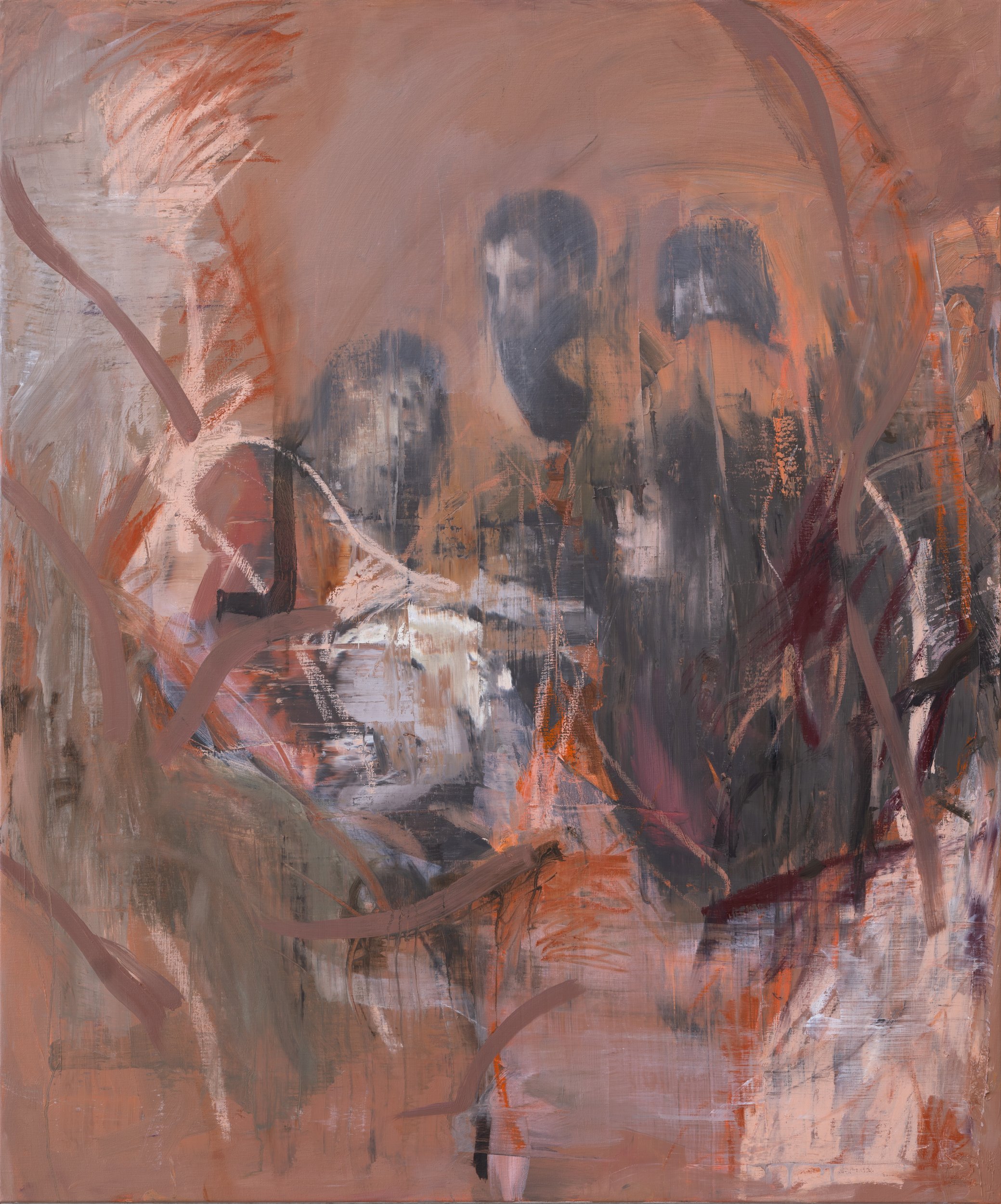    Lazarus   (After Tintoretto), 2026                                                                            Oil and oil stick on canvas, 120 x 100 cm 