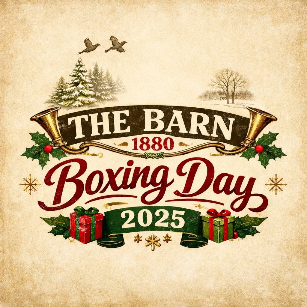 🎁 Happy Boxing Day from The Barn 1880! 
Sending warm wishes across the miles to our friends and families abroad&mdash;especially those celebrating today in the UK. We love any holiday that honors generosity, community, and slowing down together. 

A