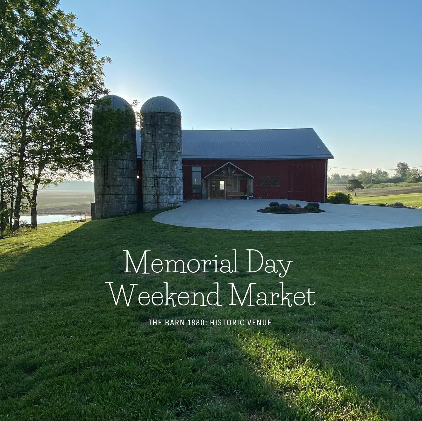 Call for Vendors &ndash; Memorial Day Market at The Barn 1880

✨ NOW ACCEPTING VENDORS ✨
Memorial Day Weekend Market at The Barn 1880
Friday Night POP UP: 5 pm to 8 pm; Saturday Morning : 9 am - 1 pm; Sunday Market: 12 noon to 3 pm.

We are officiall