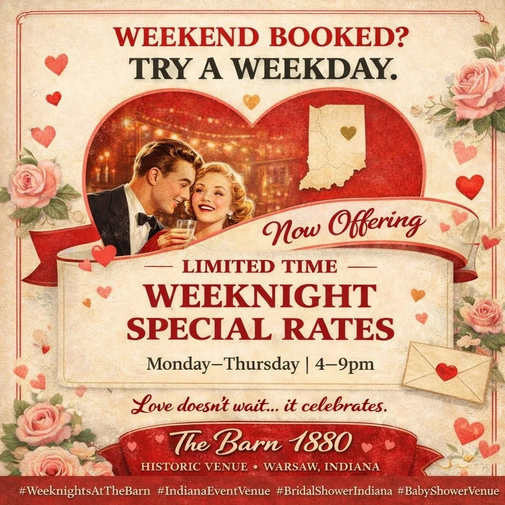 It's true...we're booked most weekends, but don't feel blue - 
The best-kept secret might be a Tuesday for you. (Yes -my degree in Language Arts is really paying off - ha!)

Weeknights were made for moments like these &mdash;
Bridal brunches, birthda