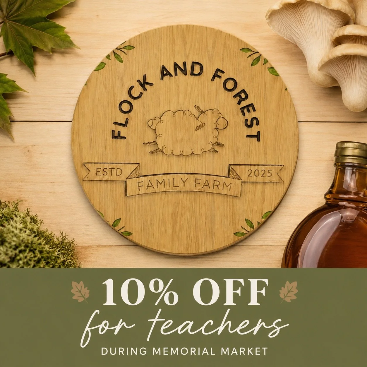 🍎 A Little Extra Love for Our Teachers 🍎

We are so grateful for the incredible educators in our community&mdash;and so are our amazing vendors! During our Memorial Market at The Barn 1880, our friends at @flockandforest will be offering 10% OFF to