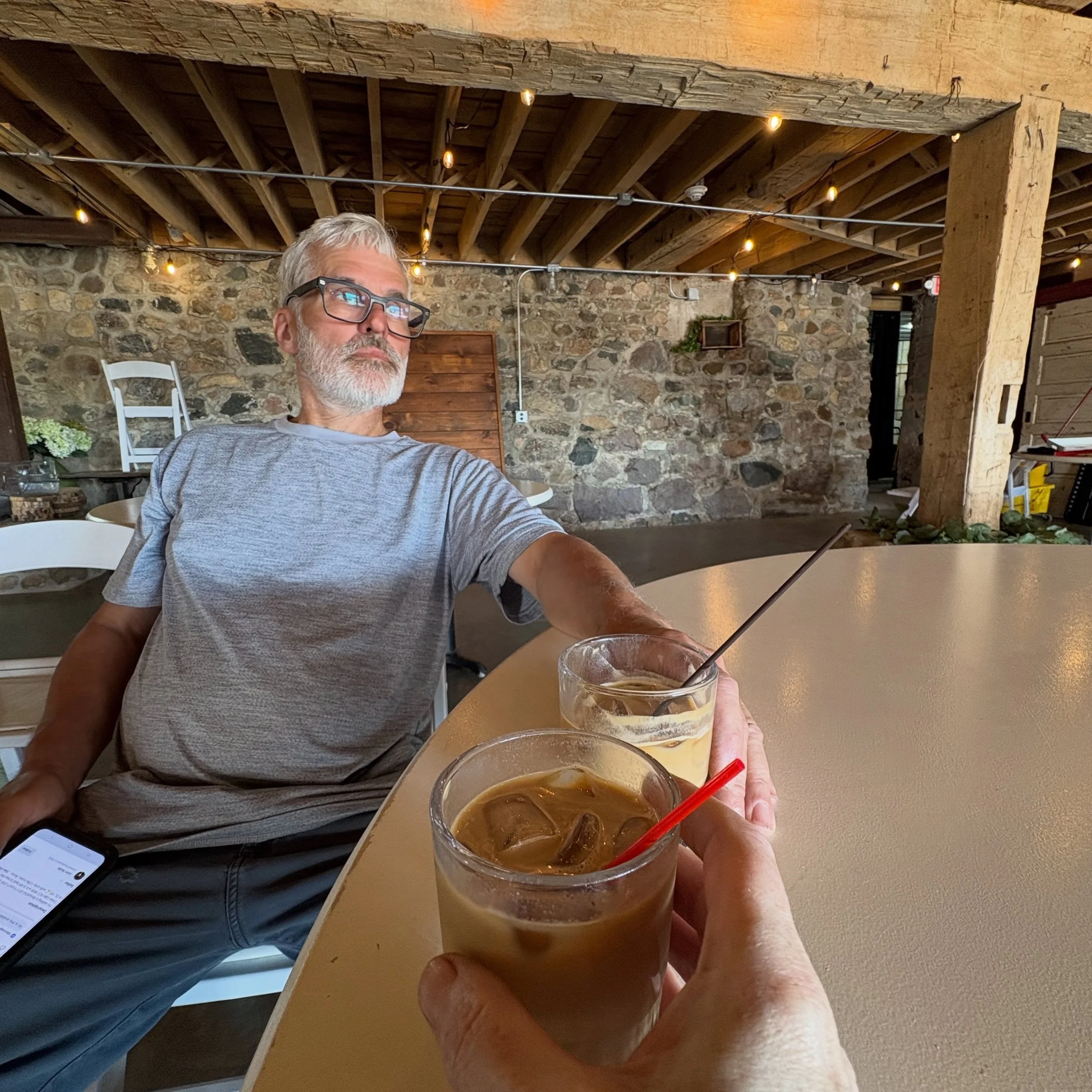 Somewhere between the last table being brought back in and the next celebration beginning&hellip; we hit pause. 

Post-Memorial Market reset = iced lattes with vanilla bean &hellip; a quiet moment in the The Barn 1880 and a deep breath before we do i