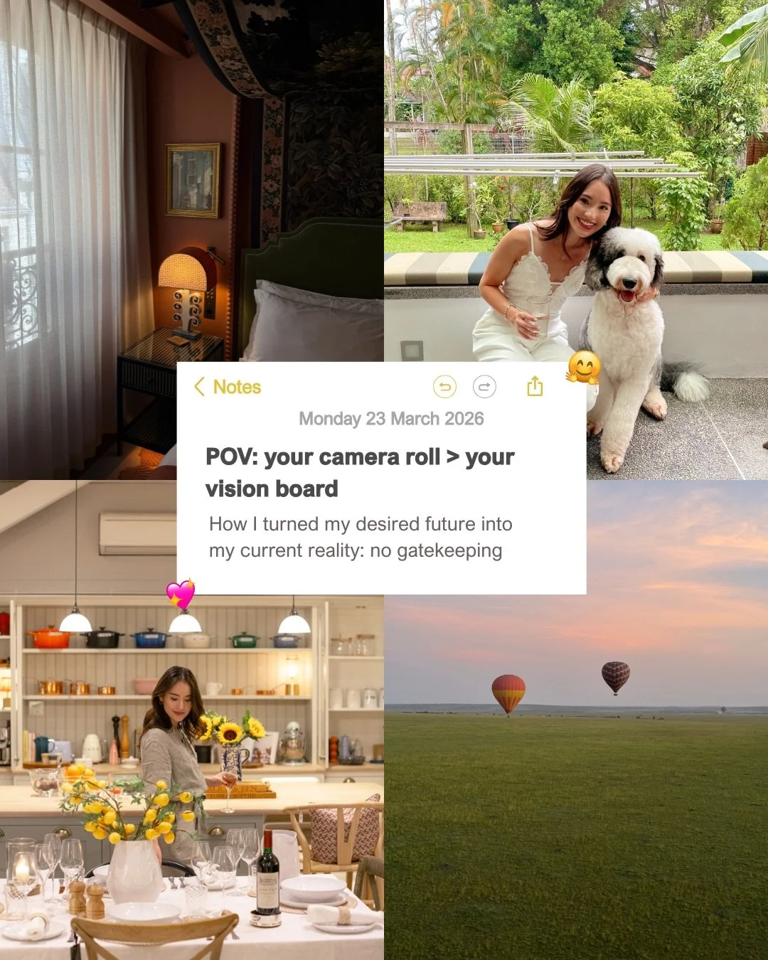 because the only thing better than pulling together a vision board is actually living it 🙊🙊🙊

grateful for a juicy life that 16-year-old me would be gagged at 

the opportunities that have come my way thanks to making the scary choices to put myse