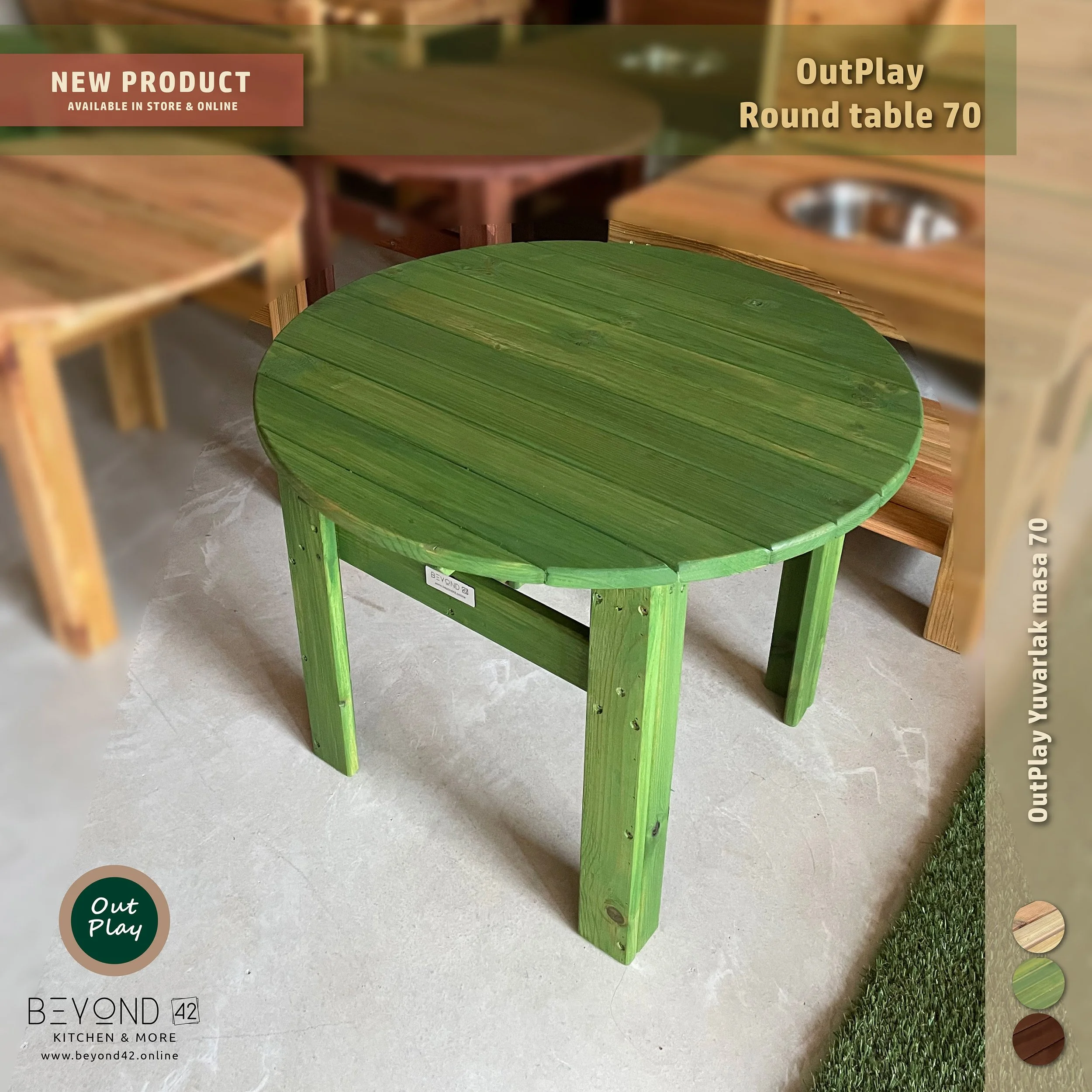 -YENİ- OutPlay- Yuvarlak masa 70