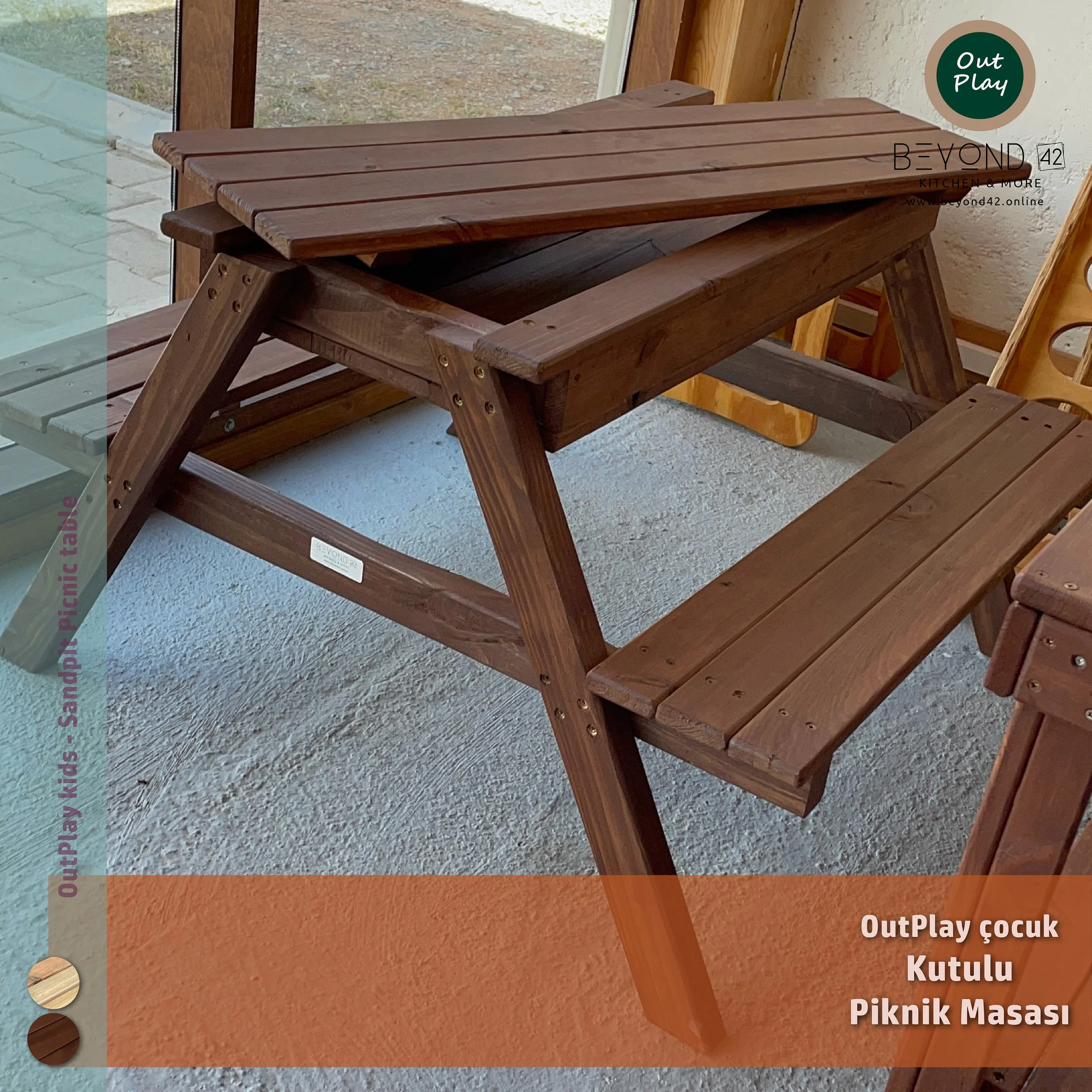 OutPlay- Kutulu Piknik masası [sandpit picnic table]