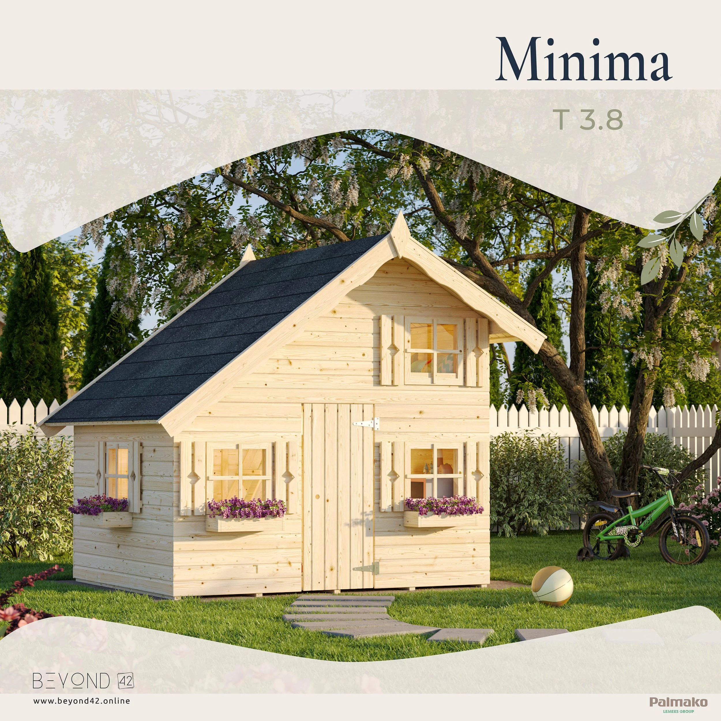 Minima T3.8 - Ahşap oyun evi