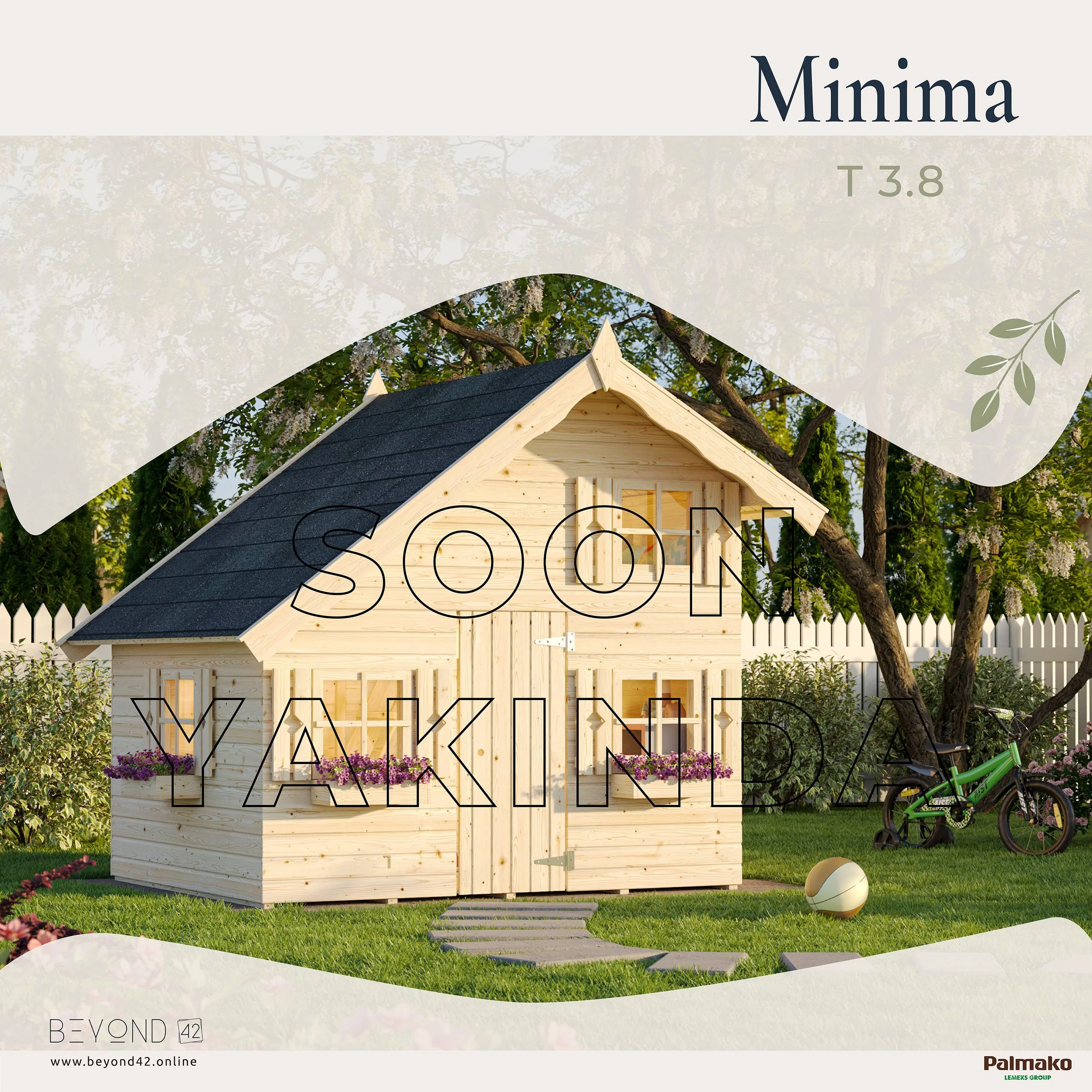 Minima T3.8 - Ahşap oyun evi
