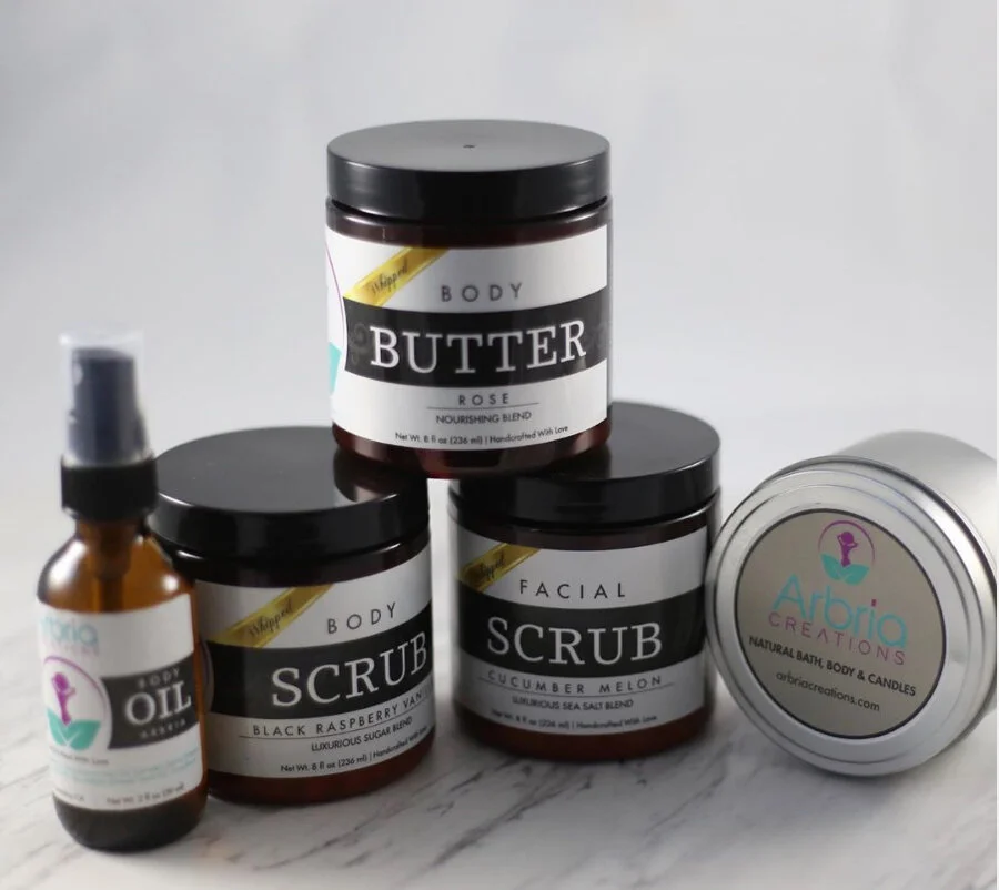 Brand ID Campaign: Labels & Package Designs - Arbria Creations, San Leandro, CA