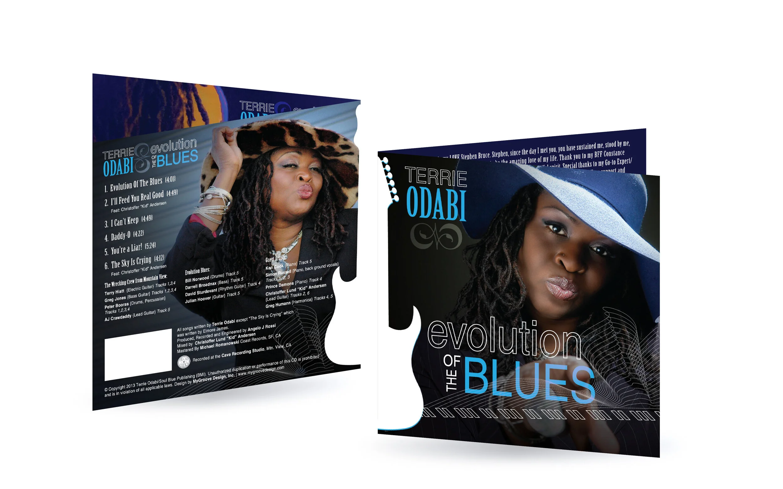 Promotional Design: CD Cover - Terrie Odabi, 2020 Blues Music Award Nominee - San Francisco/Bay Area