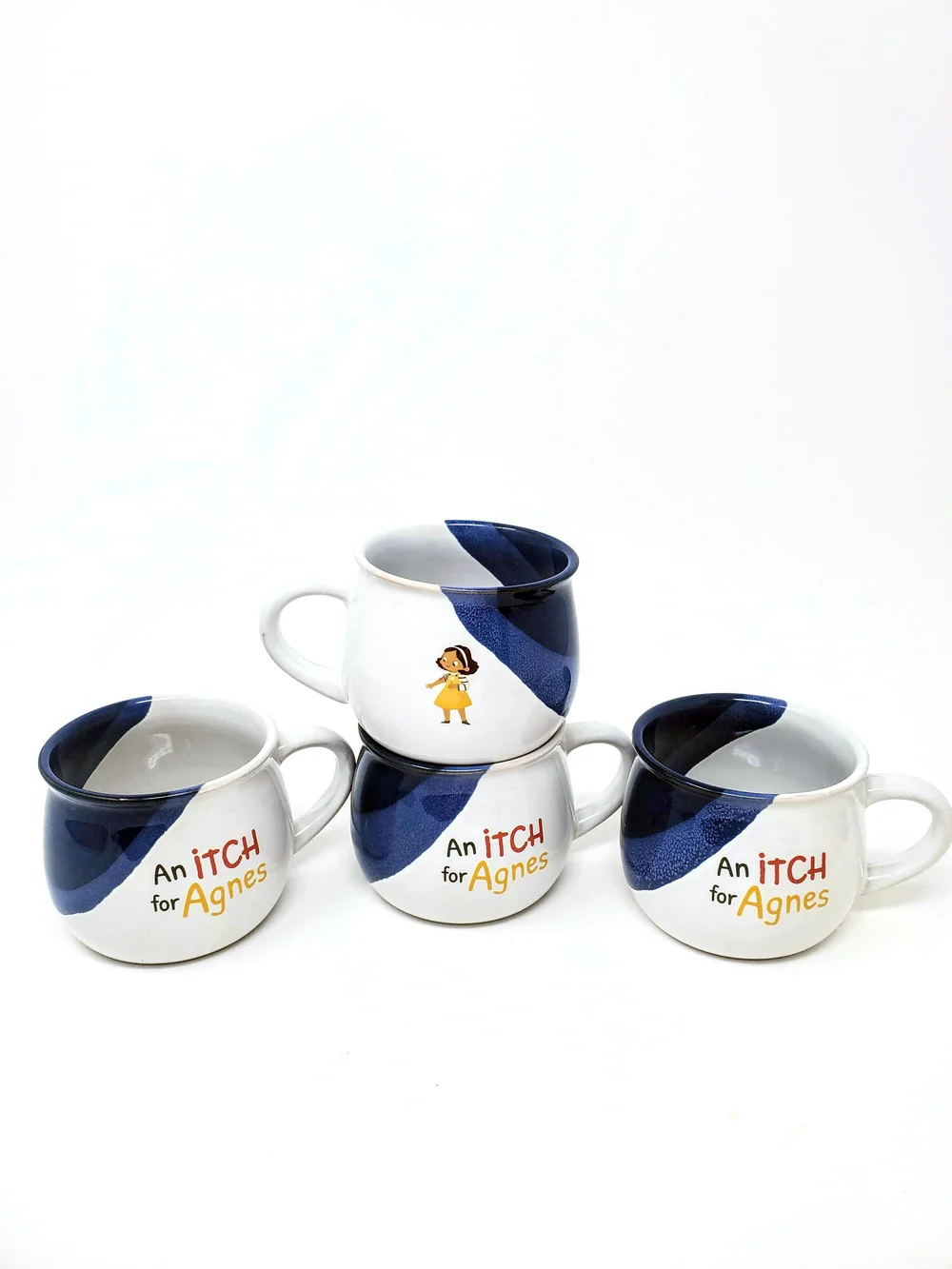Ceramic Mugs (4)  AN ITCH FOR AGNES