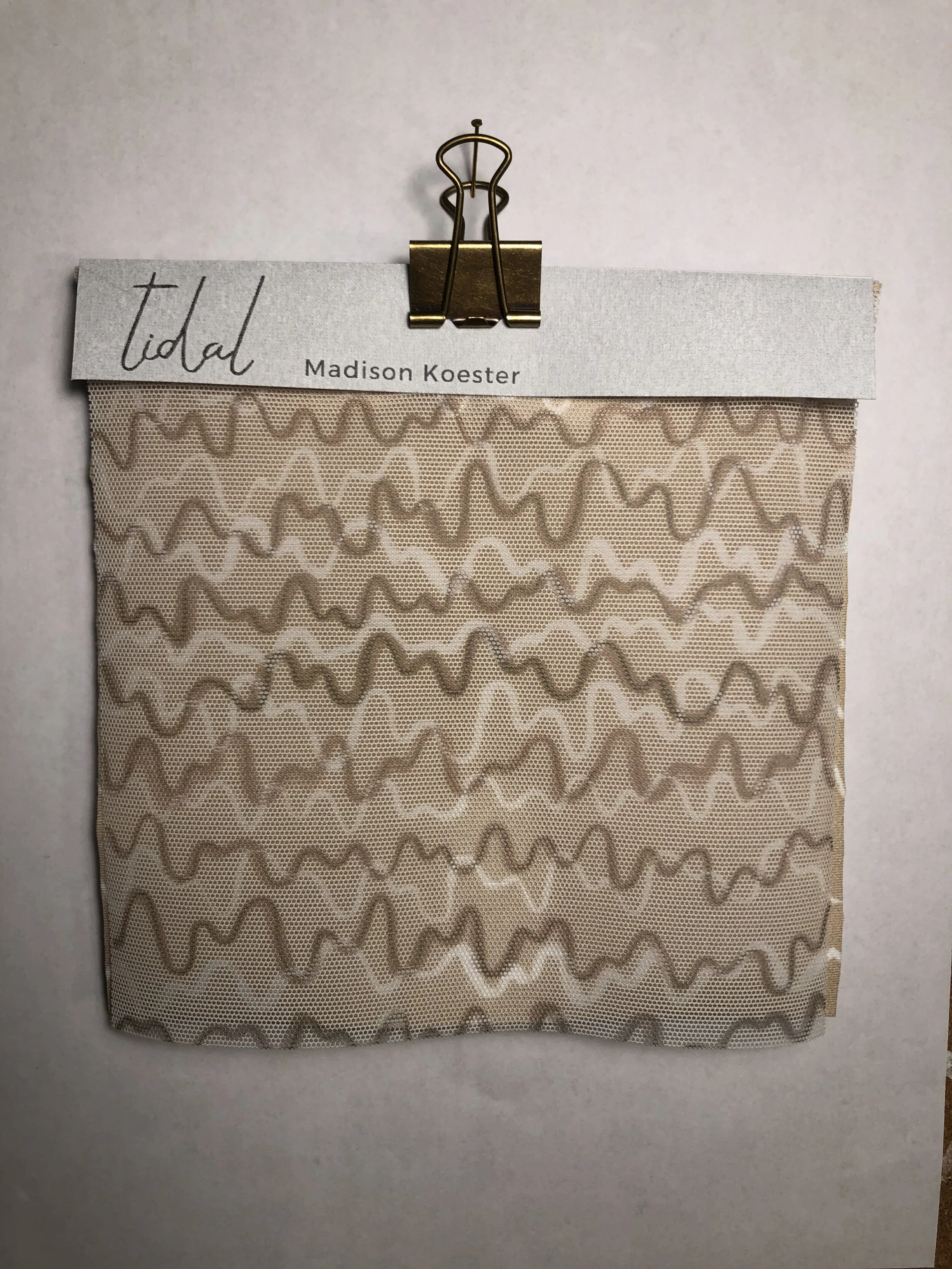 Nylon/Spandex Mesh overlaying Polyester/Spandex Solid