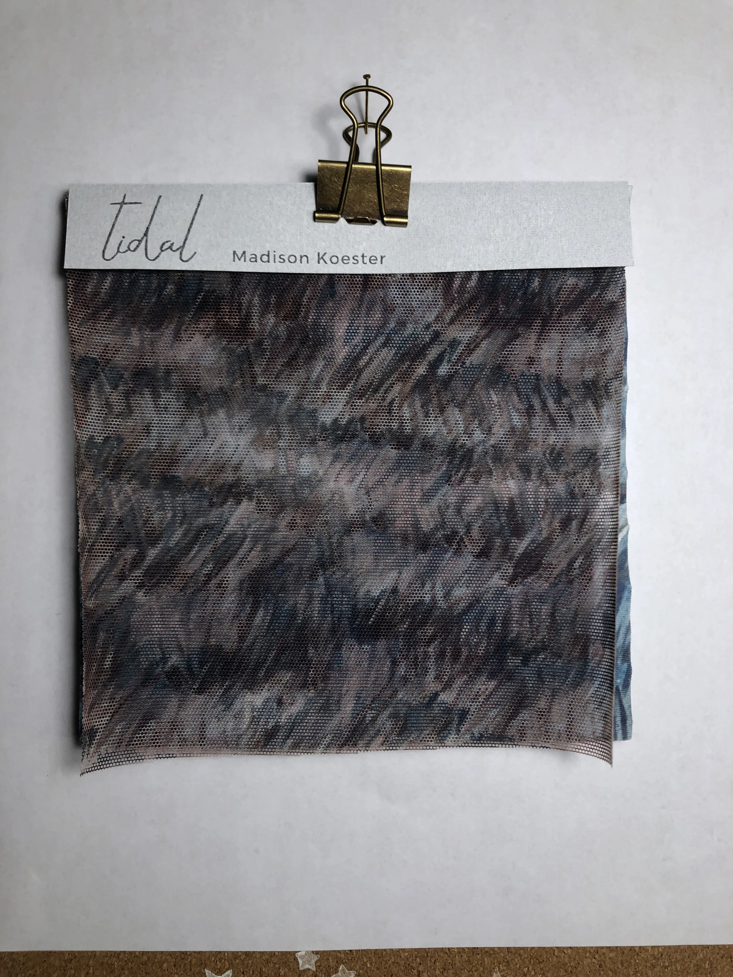 Nylon/Spandex Mesh overlaying Polyester/Spandex Solid