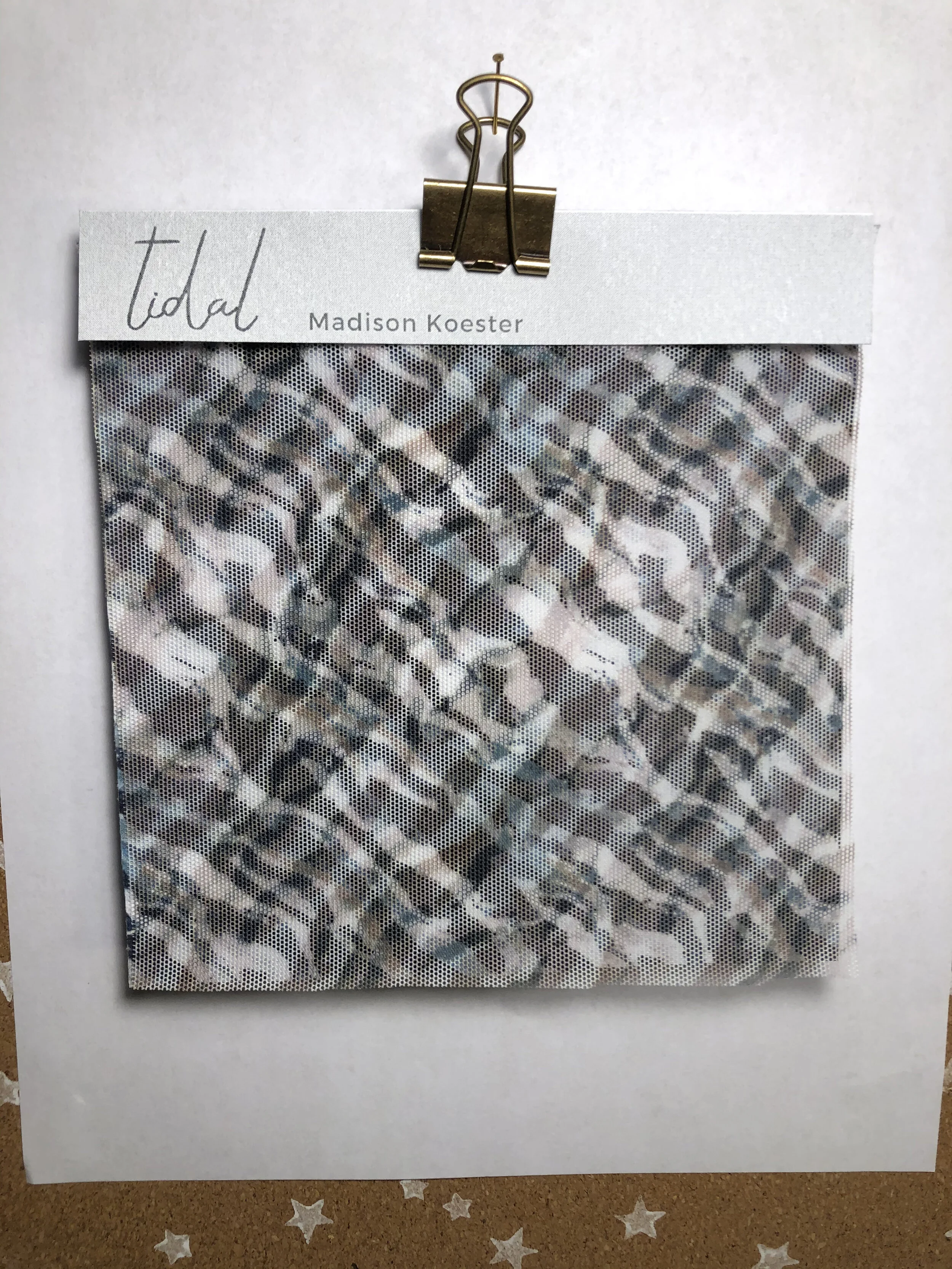 Nylon/Spandex Mesh overlaying Polyester/Spandex Solid