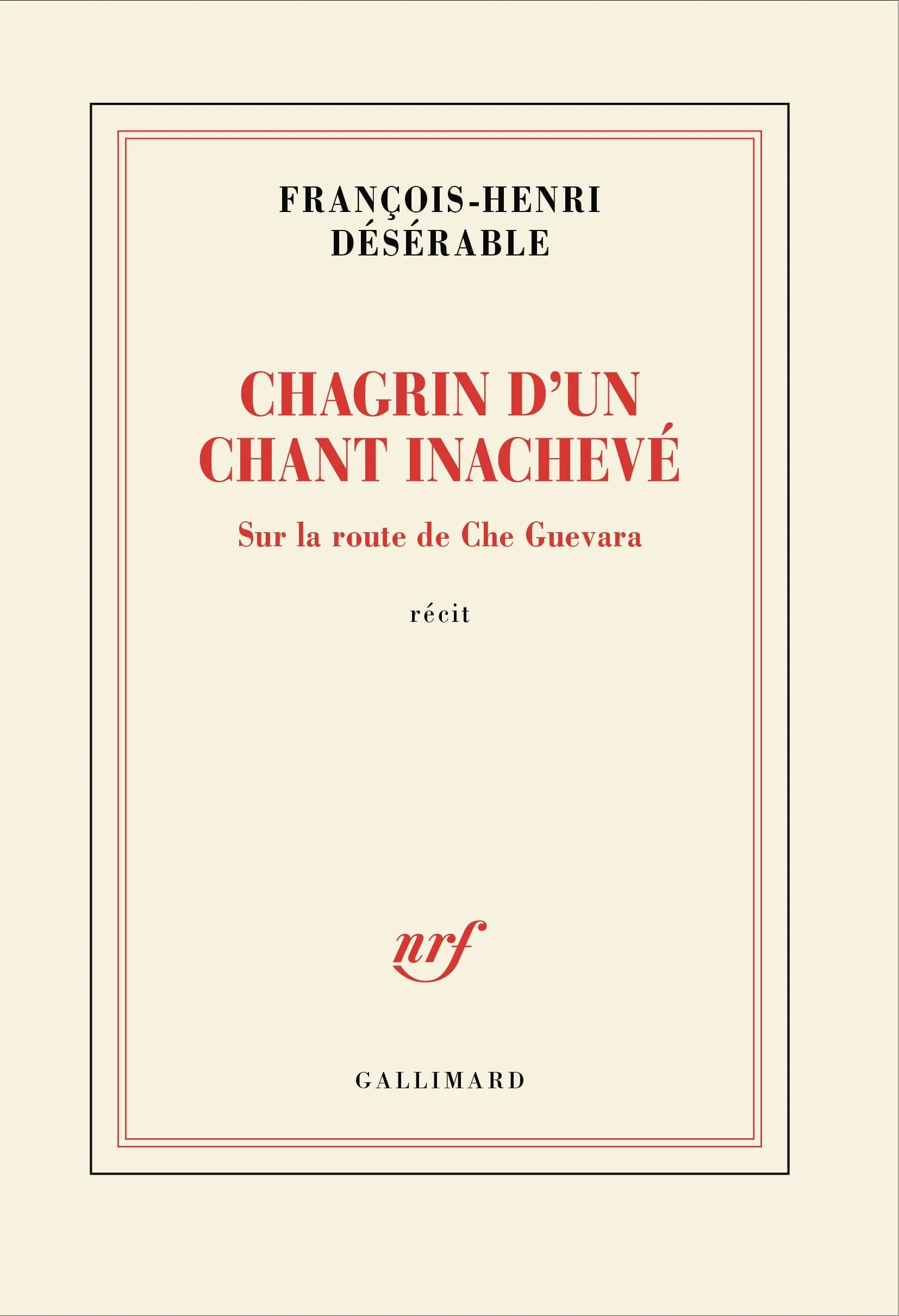 CHAGRIN D’UN CHANT INACHEVE