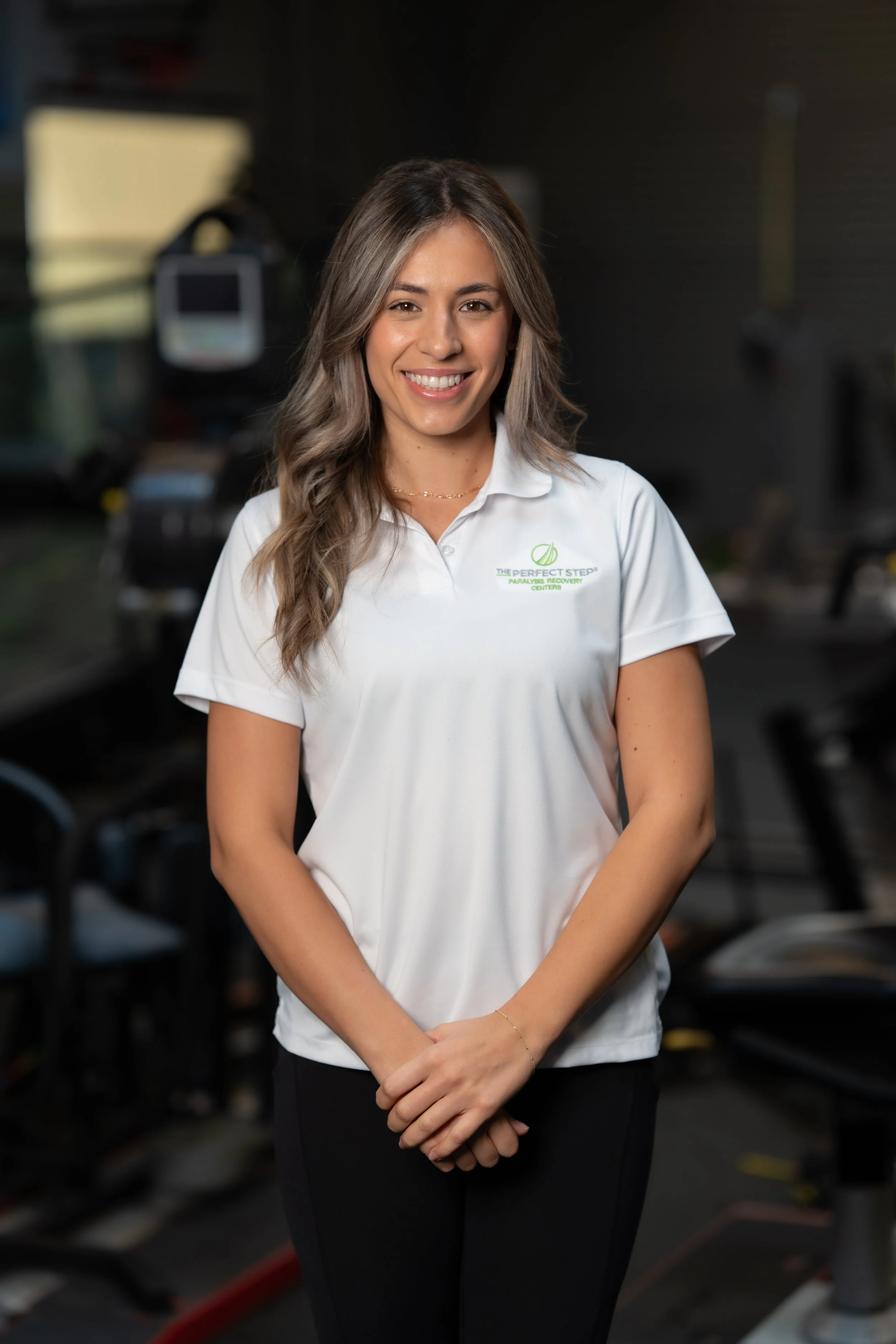 A woman trainer at The Perfect Step.
