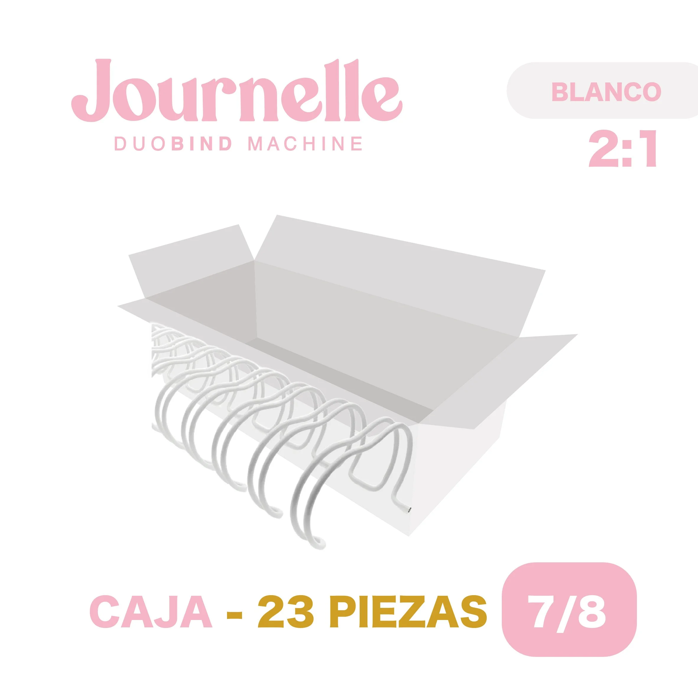CAJA ESPIRALES BLANCOS 7/8 ''  23 PZ