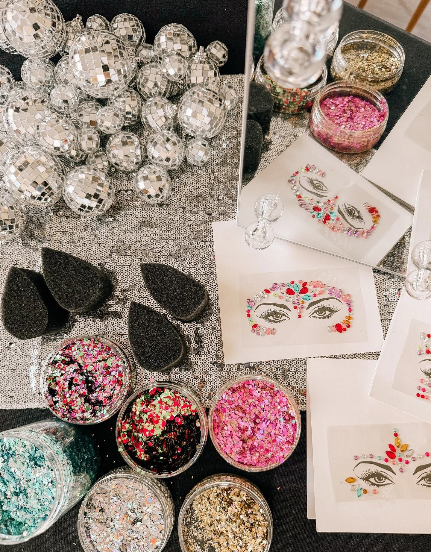✨ Just a little reminder that you can add festival face glitter, glitter tattoos or gems to any party booking OR get in touch if you&rsquo;d like our pop up glitter bar at any event or party. ✨