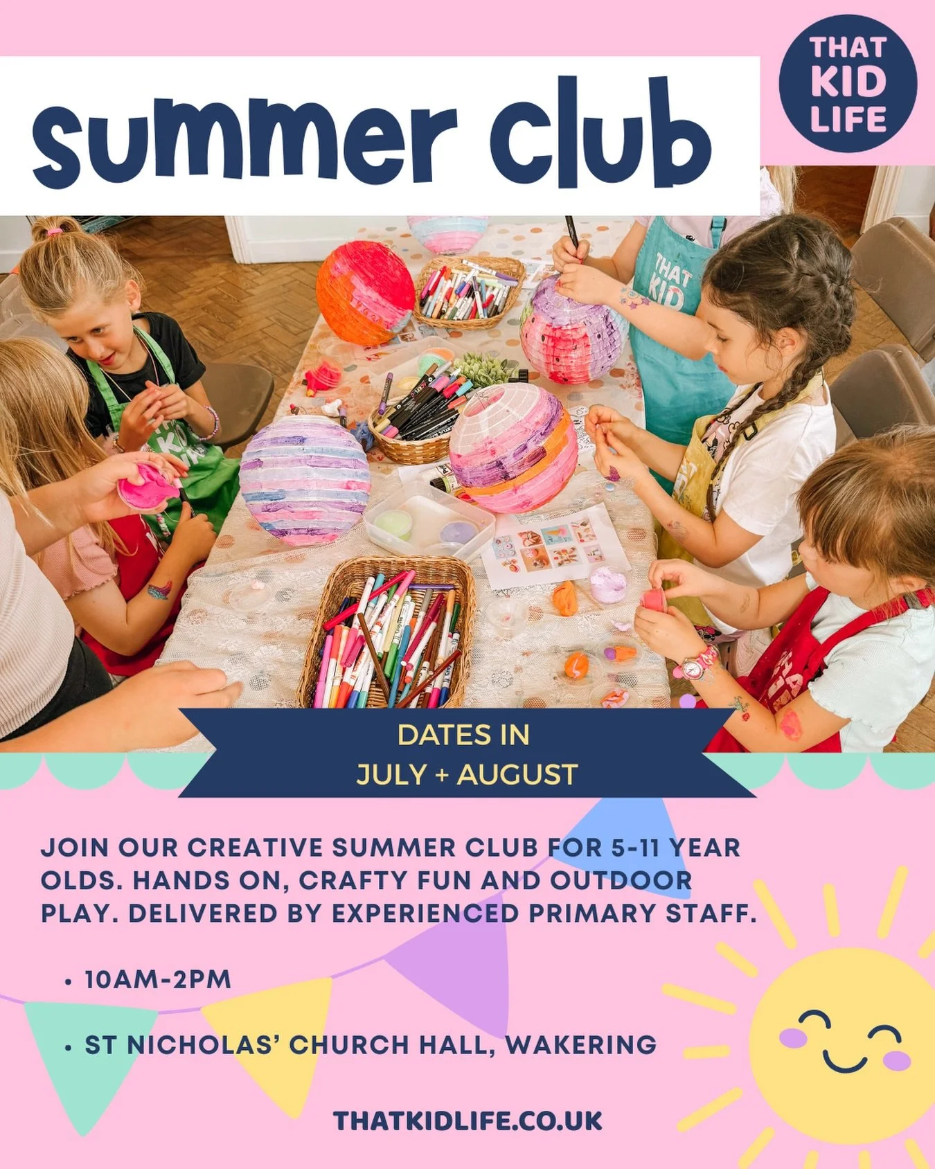 Come and join our chilled summer club this year! From magic potions to clay creations, water gun painting and lots more, it&rsquo;s perfect for little creatives. 

Our new summer club venue even has a meadow out the back for picnics and outdoor play.