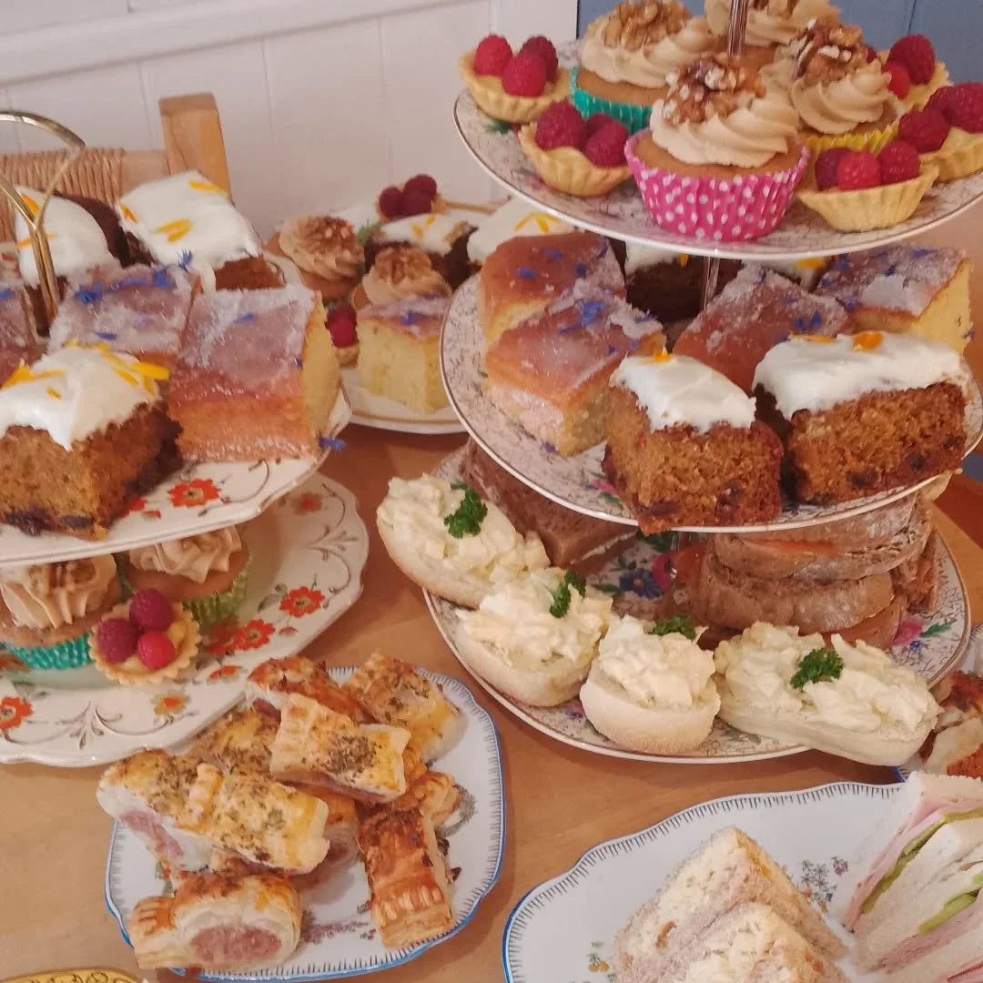 In preparation for a vintage tea we're hosting in the barn here at Silver Cottage Bed and Breakfast for a lady's significant birthday, a joy to get out all the vintage china, and a good excuse for a marathon bake! #silvercottagebraunton #bedandbreakf