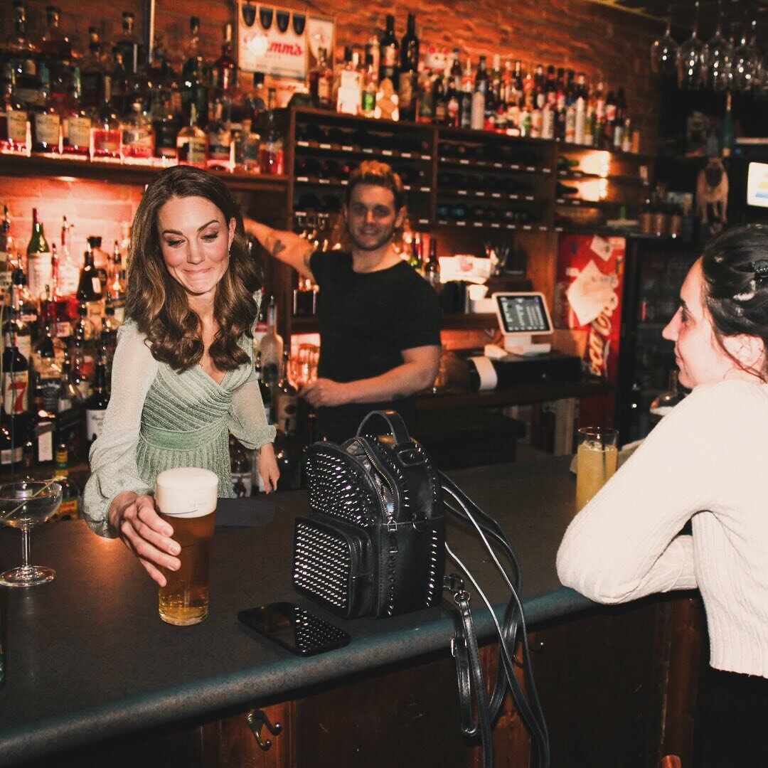 Come down for St. Patrick&rsquo;s Day and if you&rsquo;re lucky, maybe you&rsquo;ll meet our new bartender. 🍀#whereiskatemiddleton #stpattysday  Photo credit: Noah Bjork