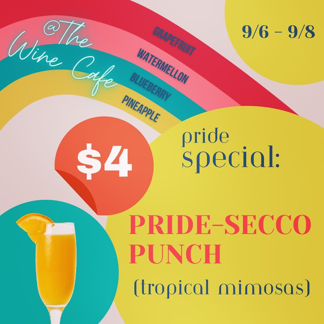 We&rsquo;re bringing back our favorite Pride Specials for this weekend only (starting today!) Join us for  Drag Me With a Spoon tomorrow at 7pm and a dance party to follow! Happy Pride! 🏳️&zwj;🌈