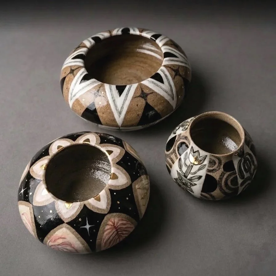 Ceramic art Vase artist underglaze