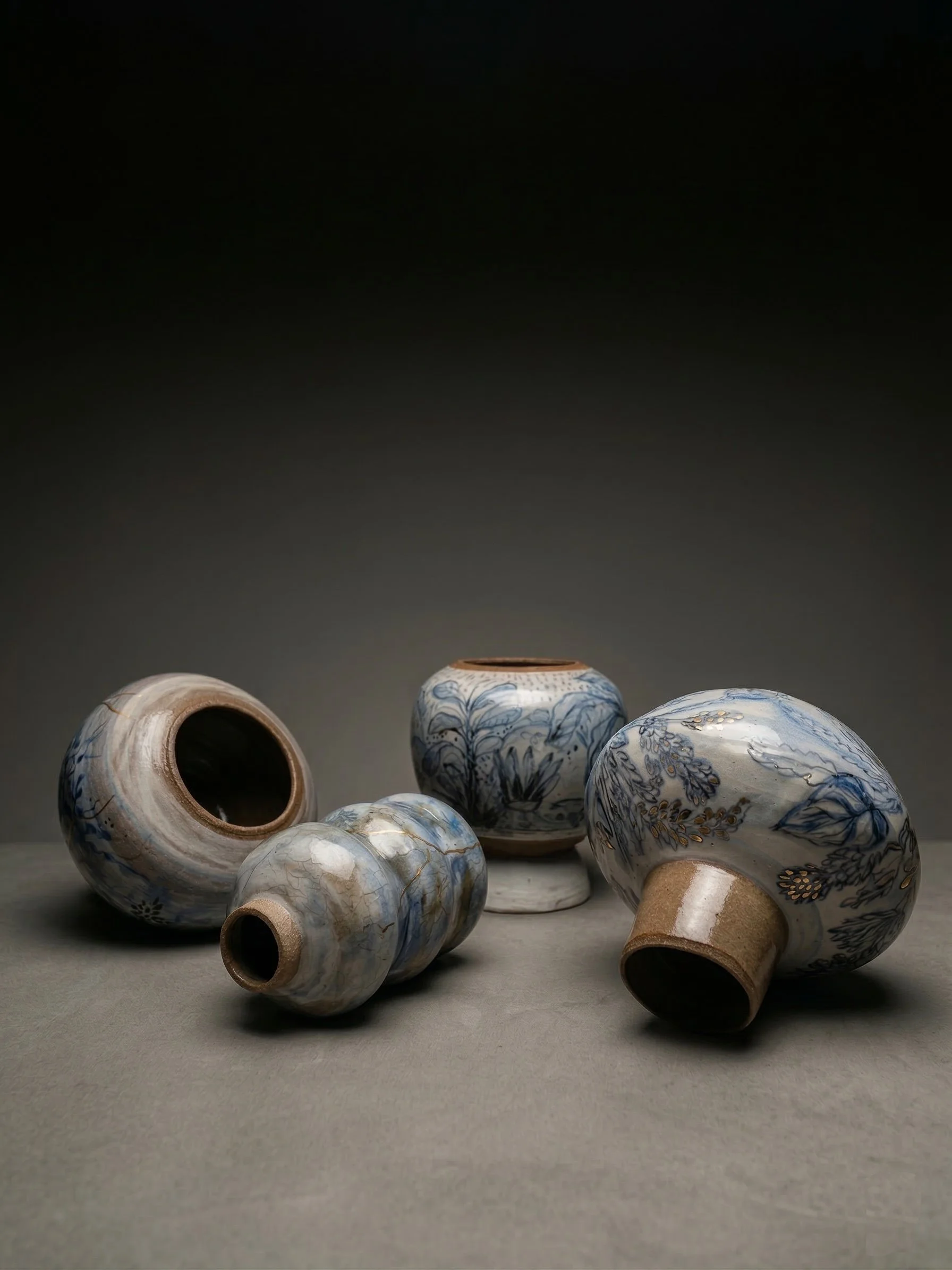 Ceramic art Vase artist underglaze