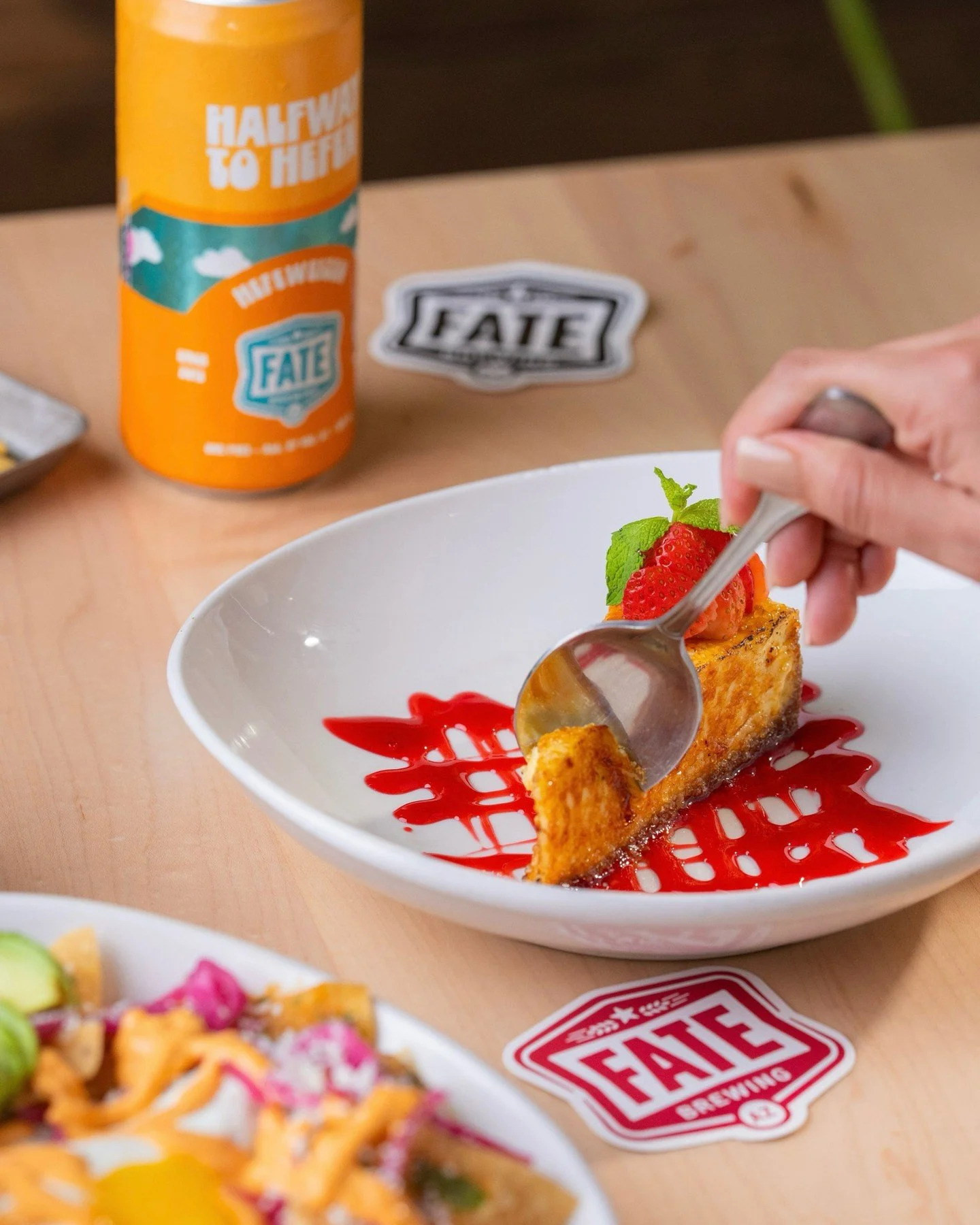 Sweet, creamy, and finished with that perfect caramelized crunch 🔥🍮✨

Our Cr&egrave;me Br&ucirc;l&eacute;e Cheesecake is what dessert dreams are made of.

Fate Brewing Company 🌵☀️🍻

Sun - Thurs ➡️ 11:00am - 10:00pm
Fri - Sat ➡️ 11:00am - 11:00pm
