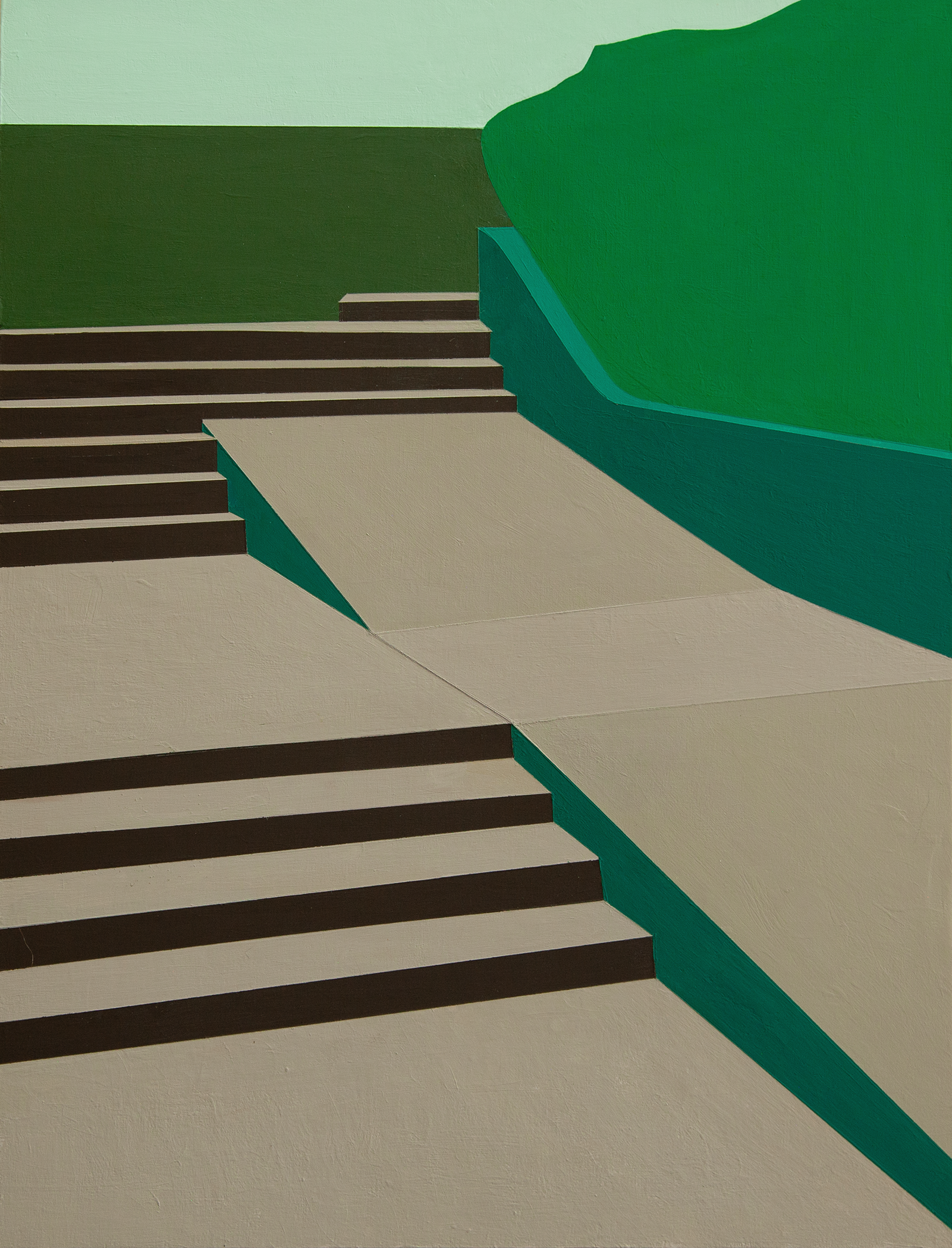 Park Entrance, 12 x 16 in., Acrylic on Cradled Panel, 2026