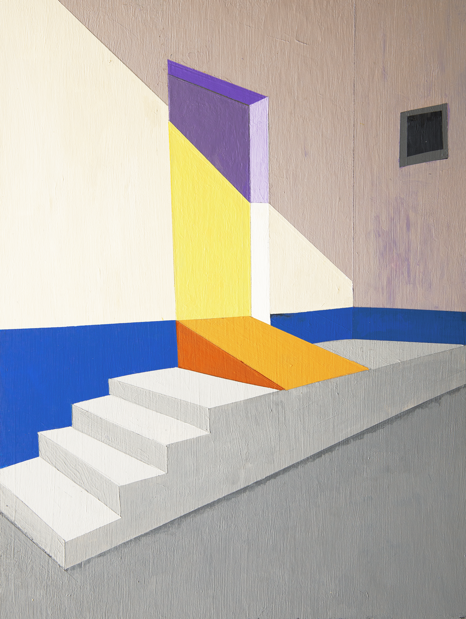 Parking Garage Entrance, 9 x 12 in., Acrylic on Cradled Panel, 2025