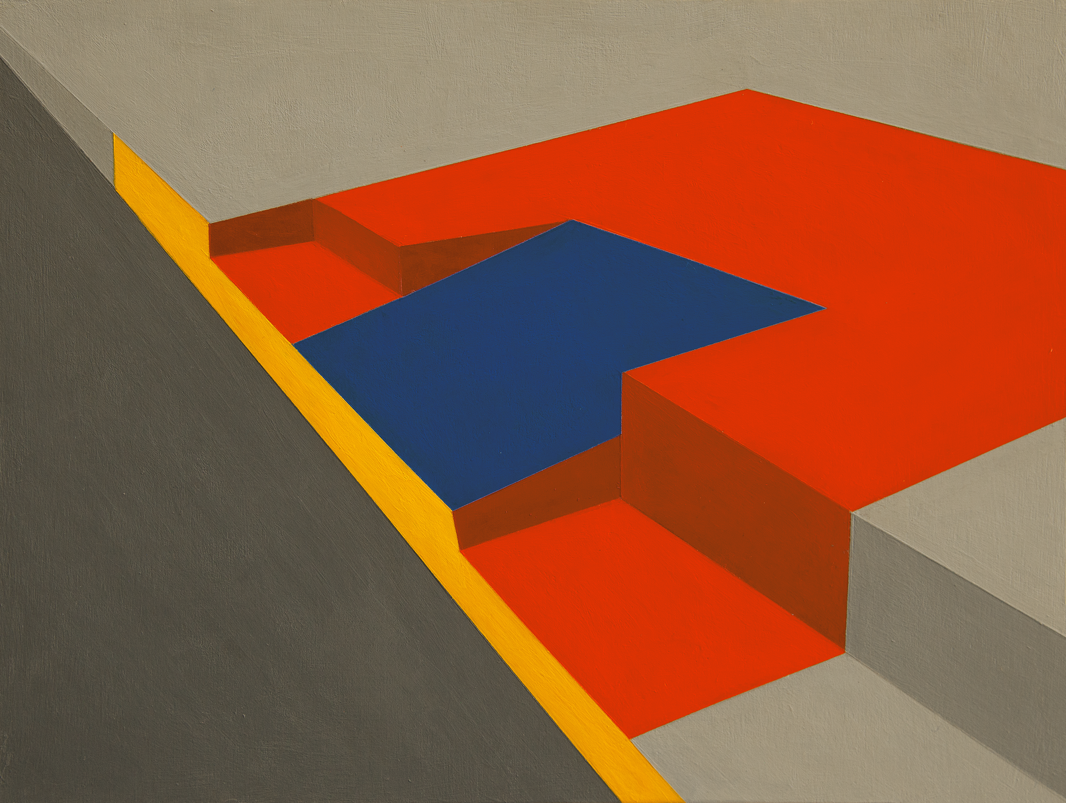 Curb Cut, 9 x 12 in., Acrylic on Cradled Panel, 2026