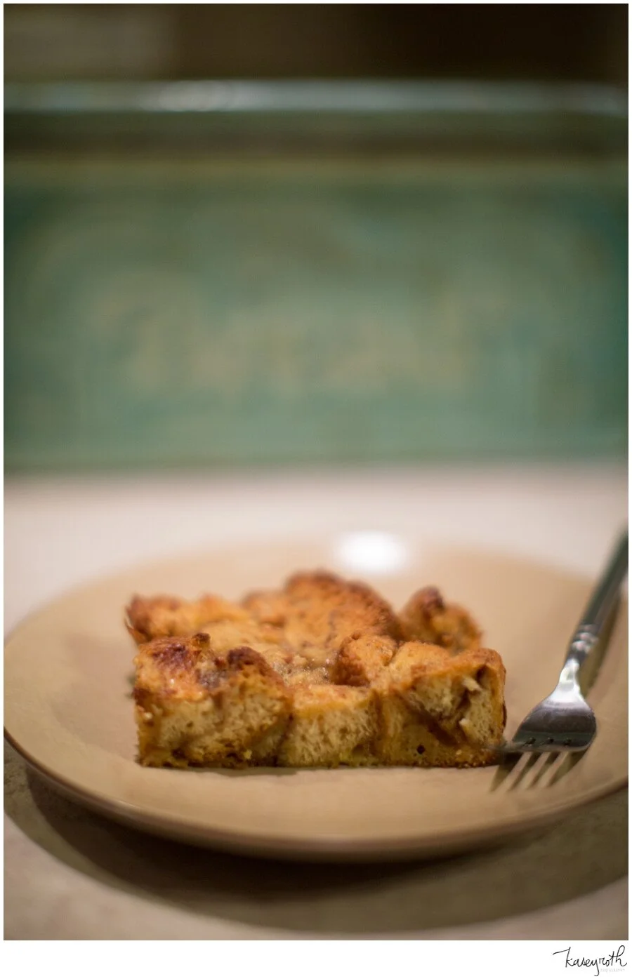 Eggnog bread pudding