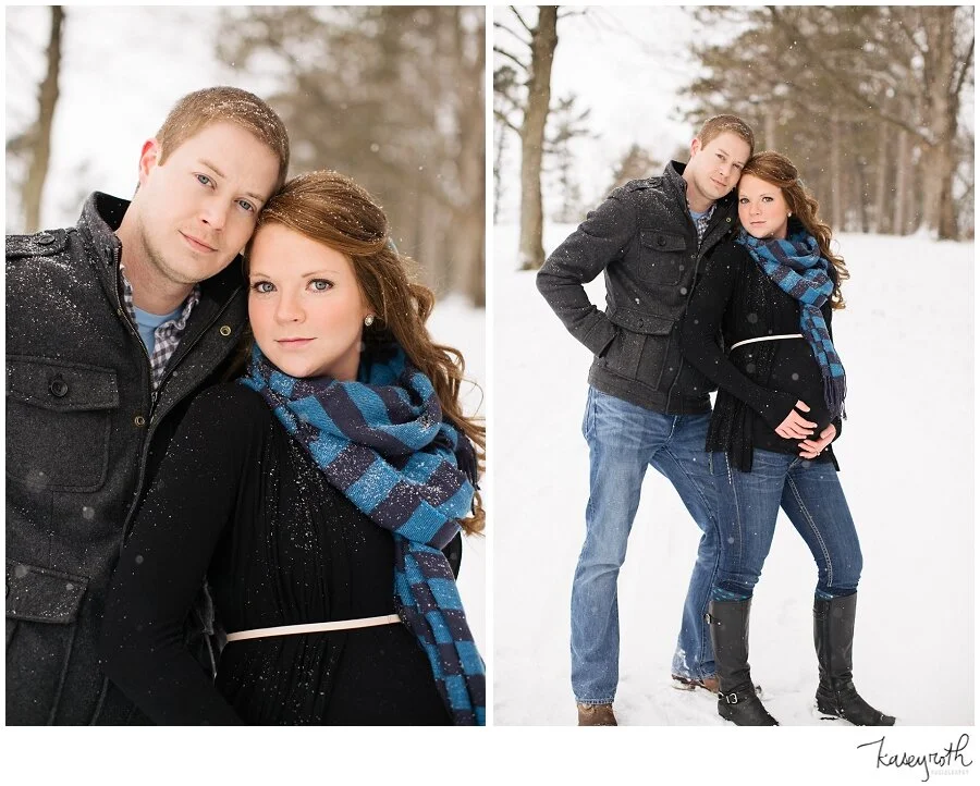 Nate & Carissa // A snowy maternity session