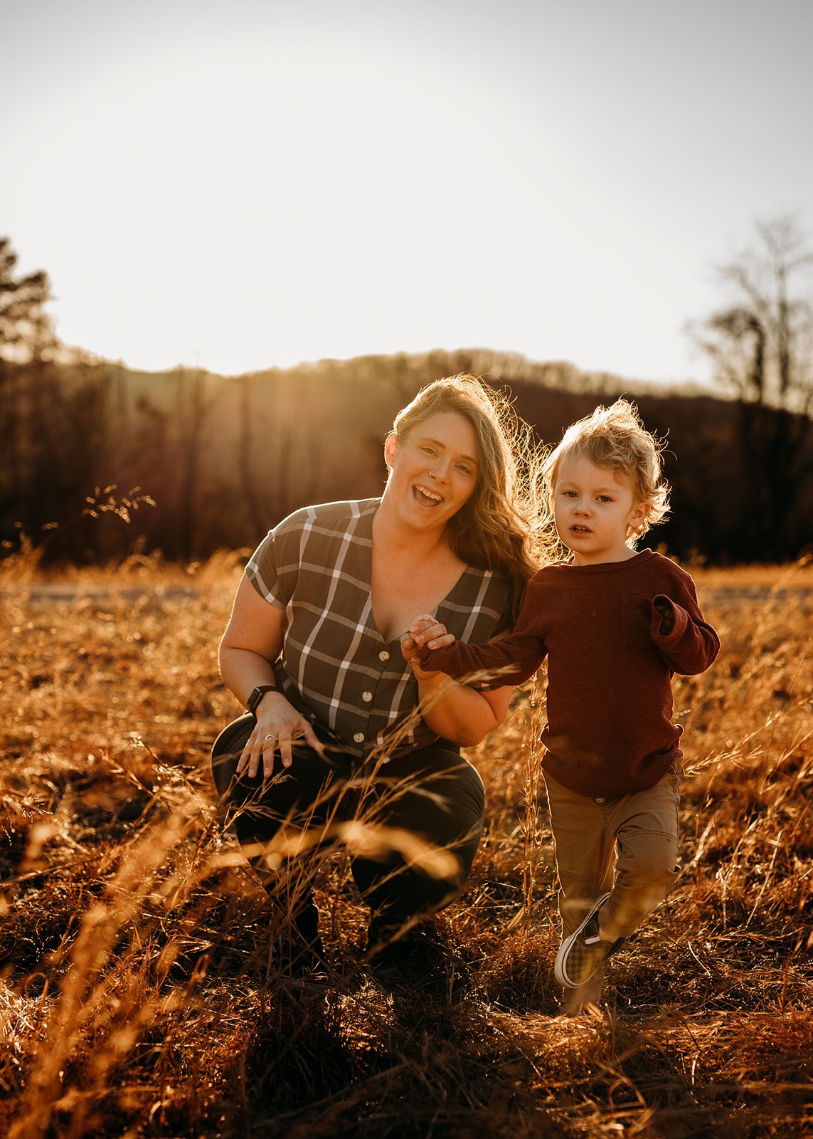 Mother Son Yellow Field.jpg