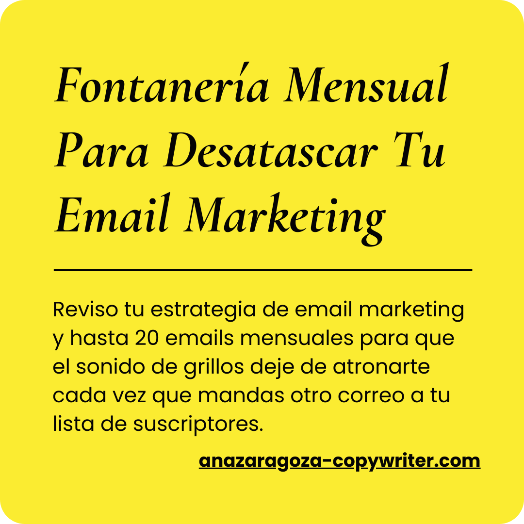Fontanería Mensual Email Marketing (Pago Trimestral)