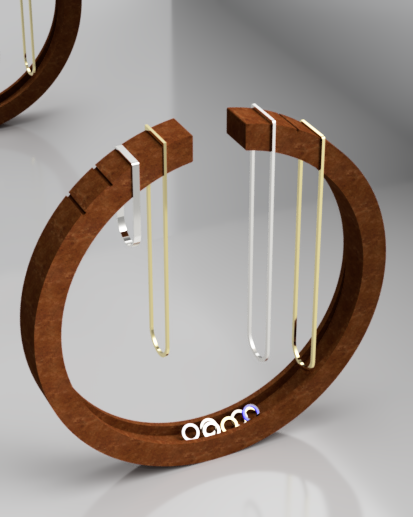 Interrupted circle for insert access with rectangular profile for stability.