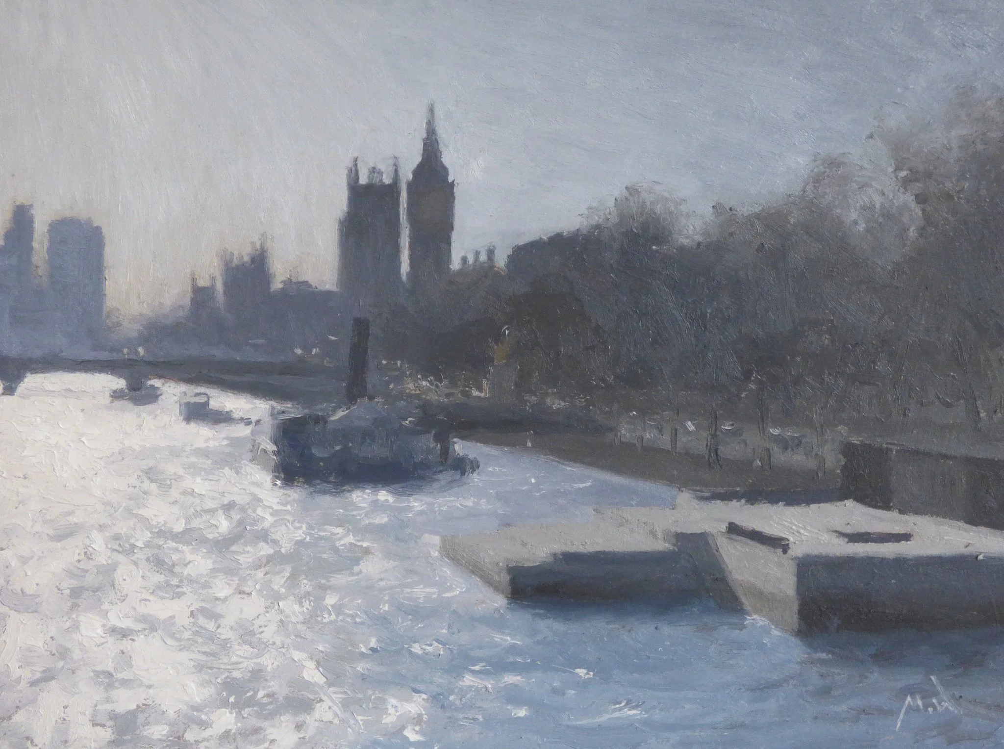 Parliament Light - 18 x 24 cm - Oil on board - 2025 - SOLD