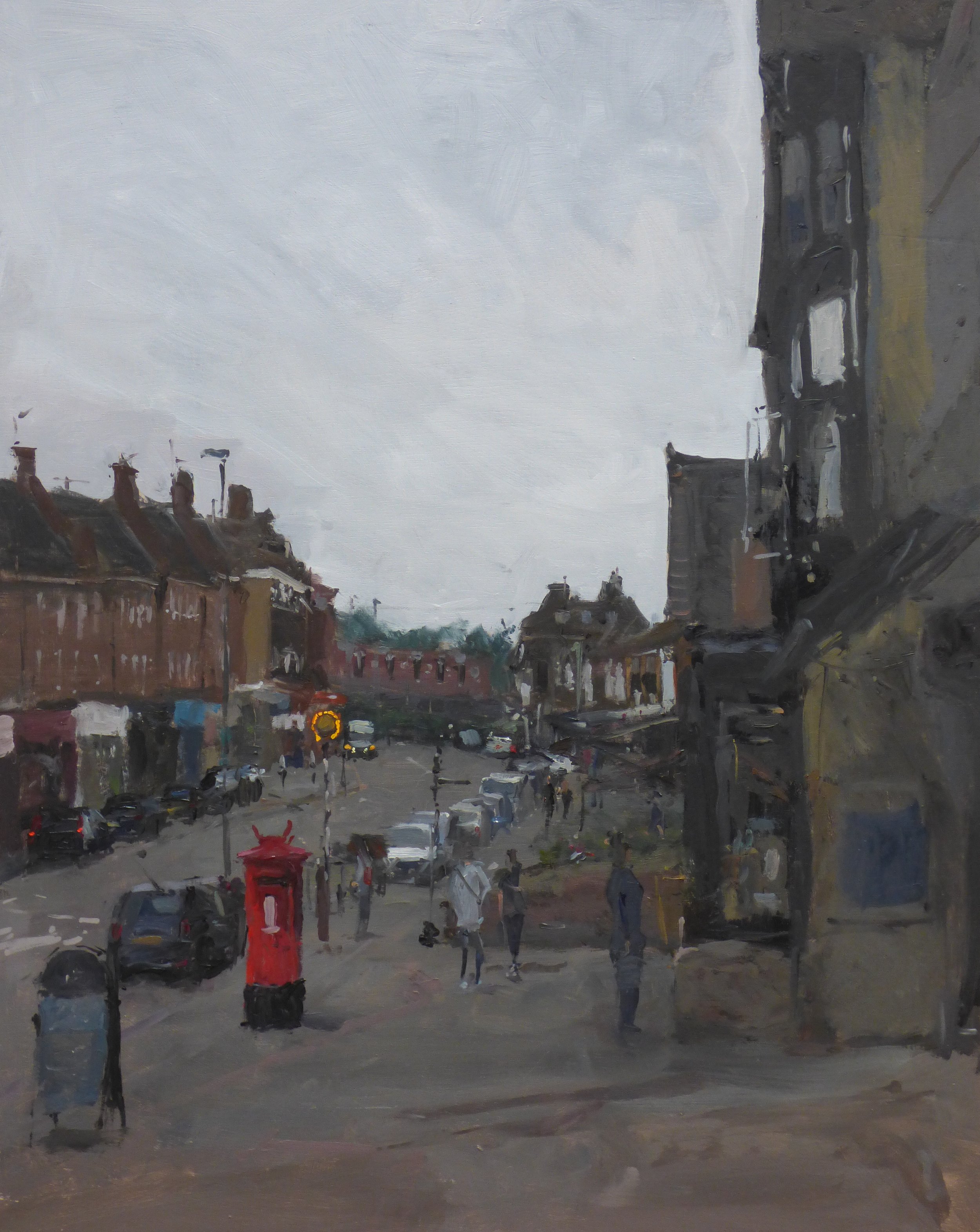 Oxted High Street - 2021 - 20 x 16 inches - Oil on Board - £900