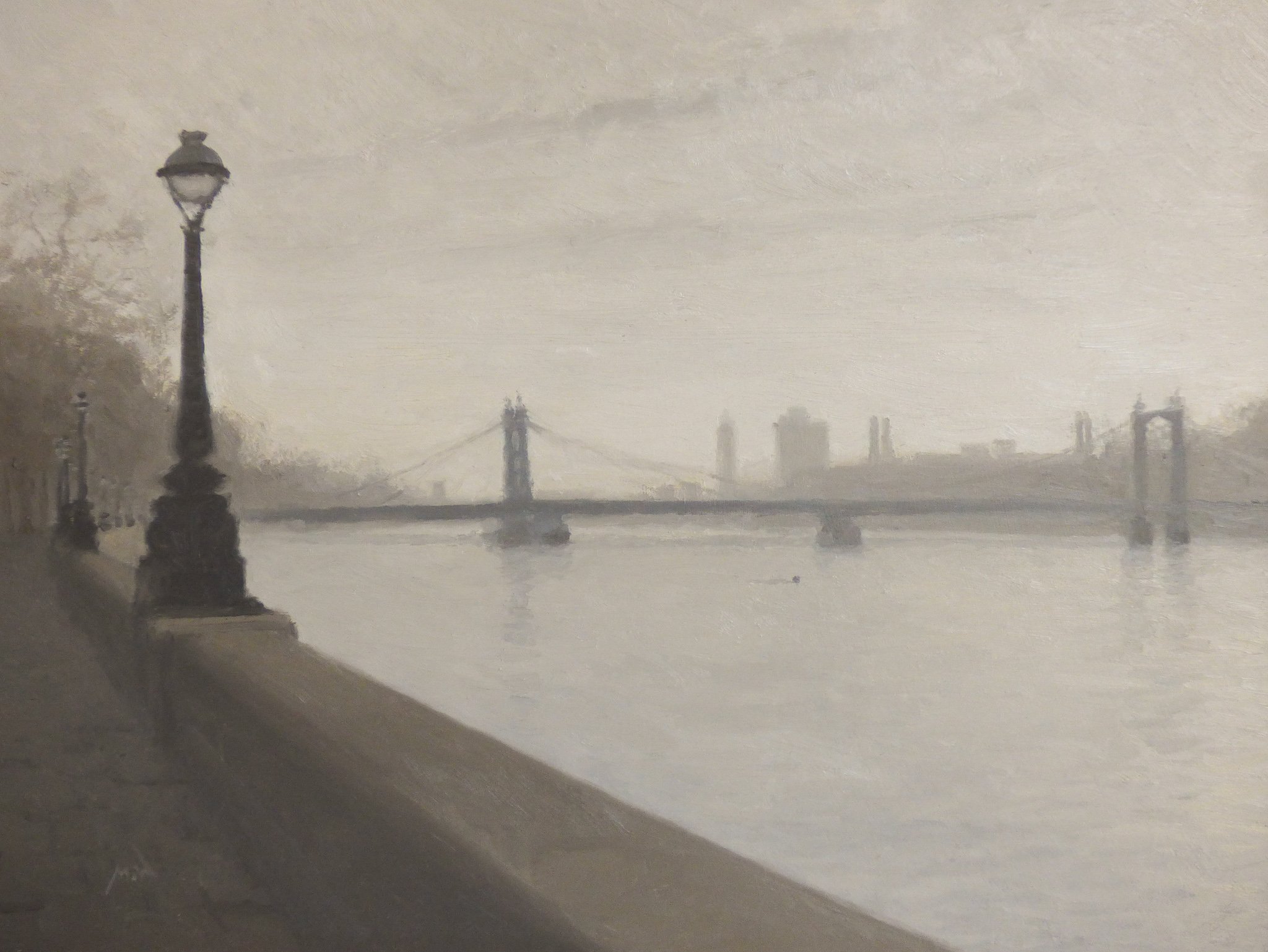 Albert Bridge, Hazy Morning - 2025 - 12 x 16 inches - £900