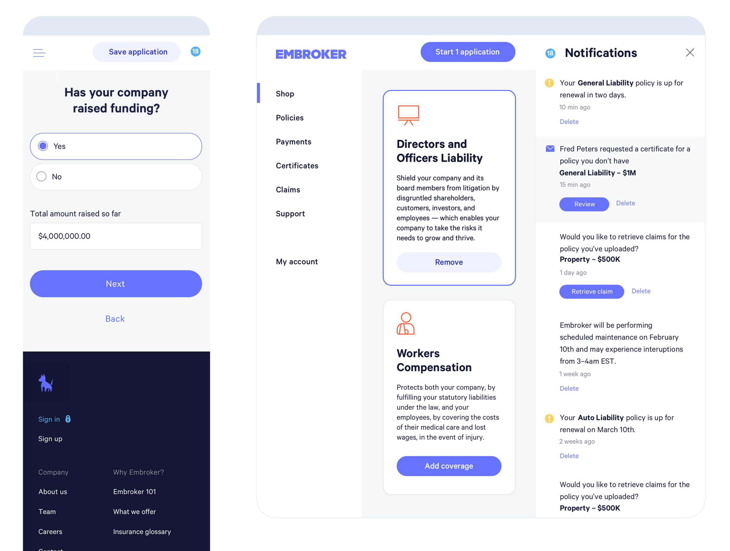 Simple forms. Full navigation redesign underway