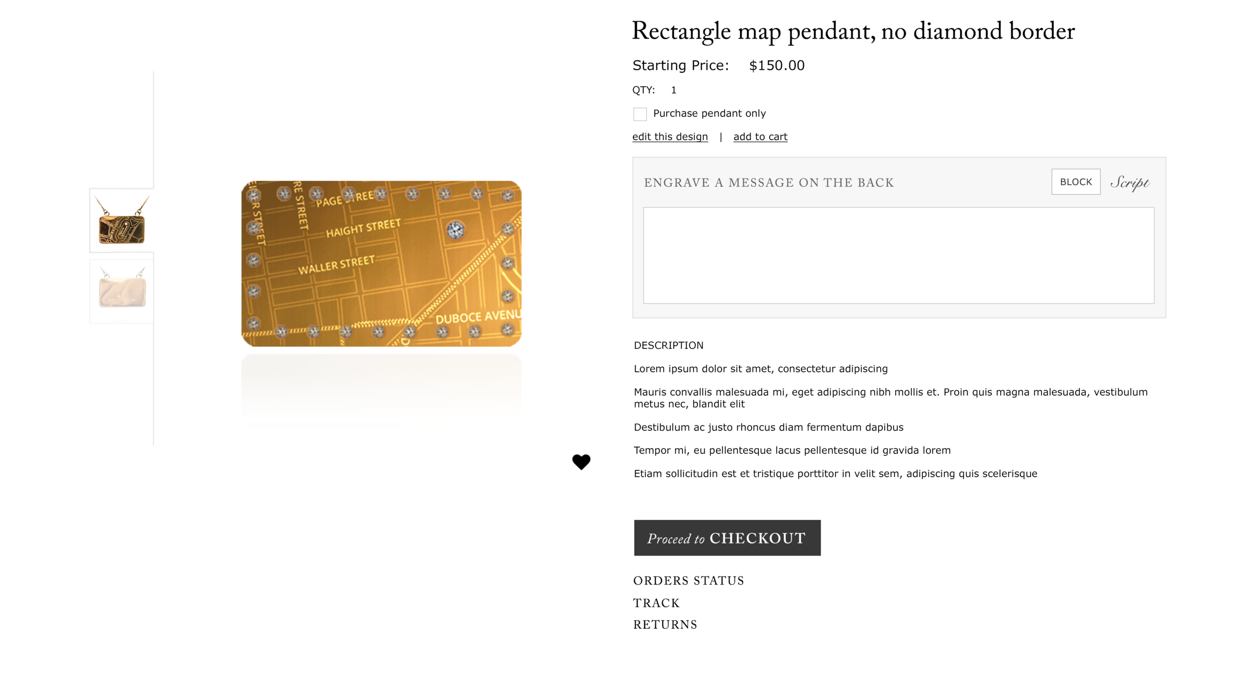 1. Mapping tool is mobile responsive 2. A pendant can be customized