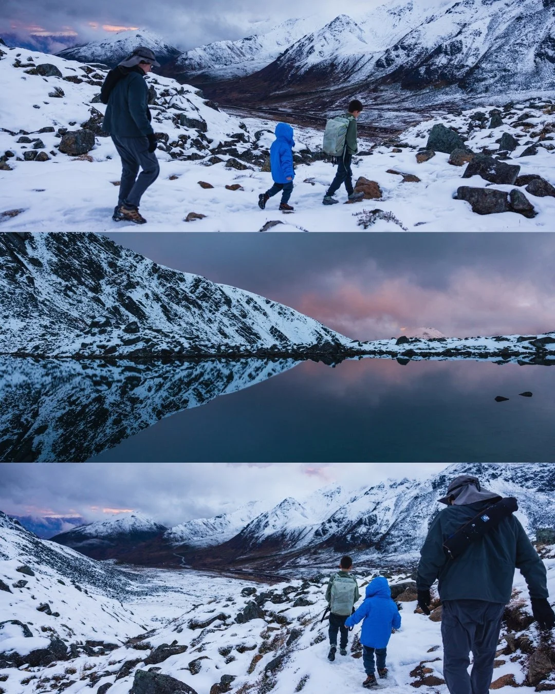 One of those moments when you&rsquo;re trying to photograph a beautiful mountain lake at sunset&hellip; and simply run out of time.

The color was on one side. The composition I wanted was on the other. And my family still had to trek back down the m