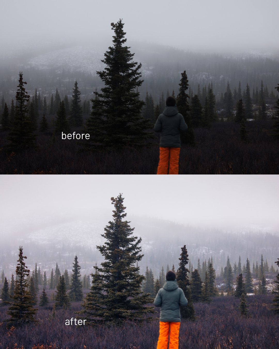 Before &rarr; After. 

Most of my editing isn&rsquo;t about transforming a photo.

It&rsquo;s about bringing the image closer to what I remembered and felt when I clicked the shutter.

Good light + intentional capture = much less work later. 

All ph