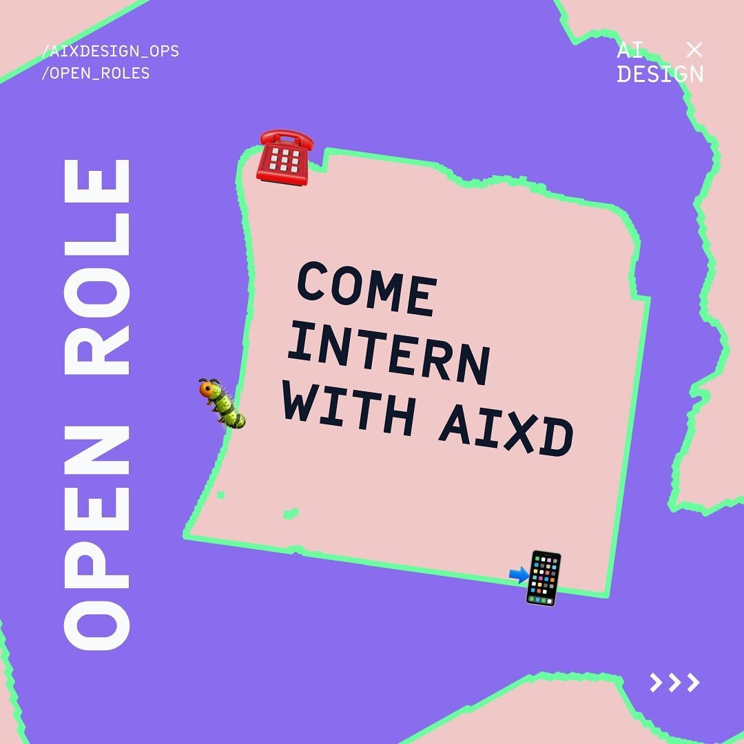 COME INTERN WITH AIxD!

Eager to learn more about AI, design, research &amp; community building? Passionate about sharing knowledge and inspiration to democratize who thinks &amp; talks about AI?

🎷🐛 We&rsquo;re inviting interns to join AIxD to joi